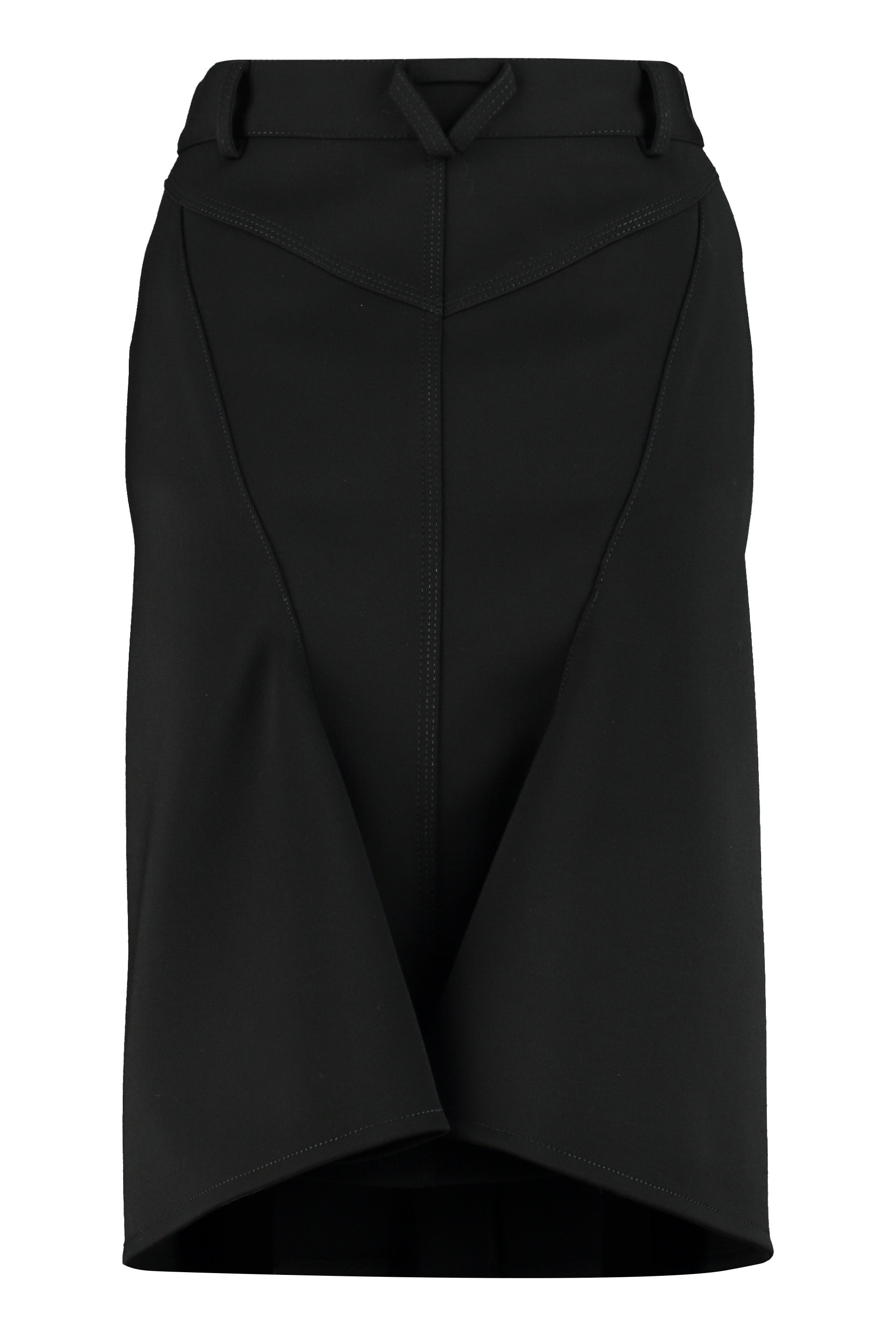 Stretch wool skirt