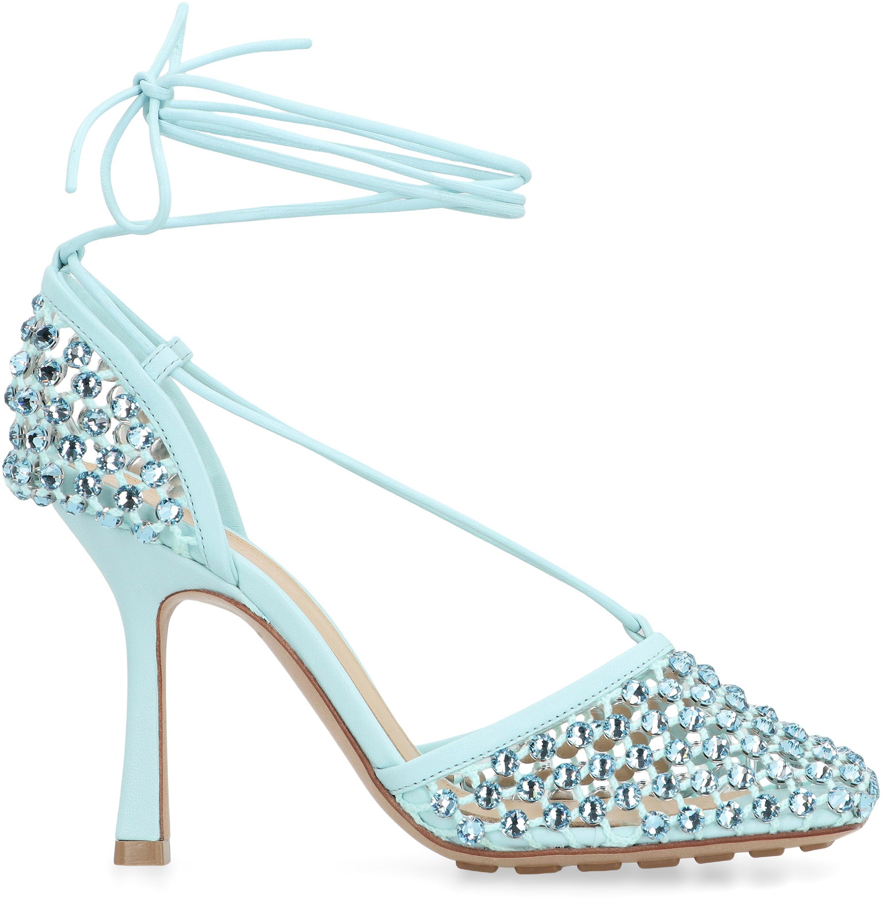 Sparkle Stretch heeled sandals