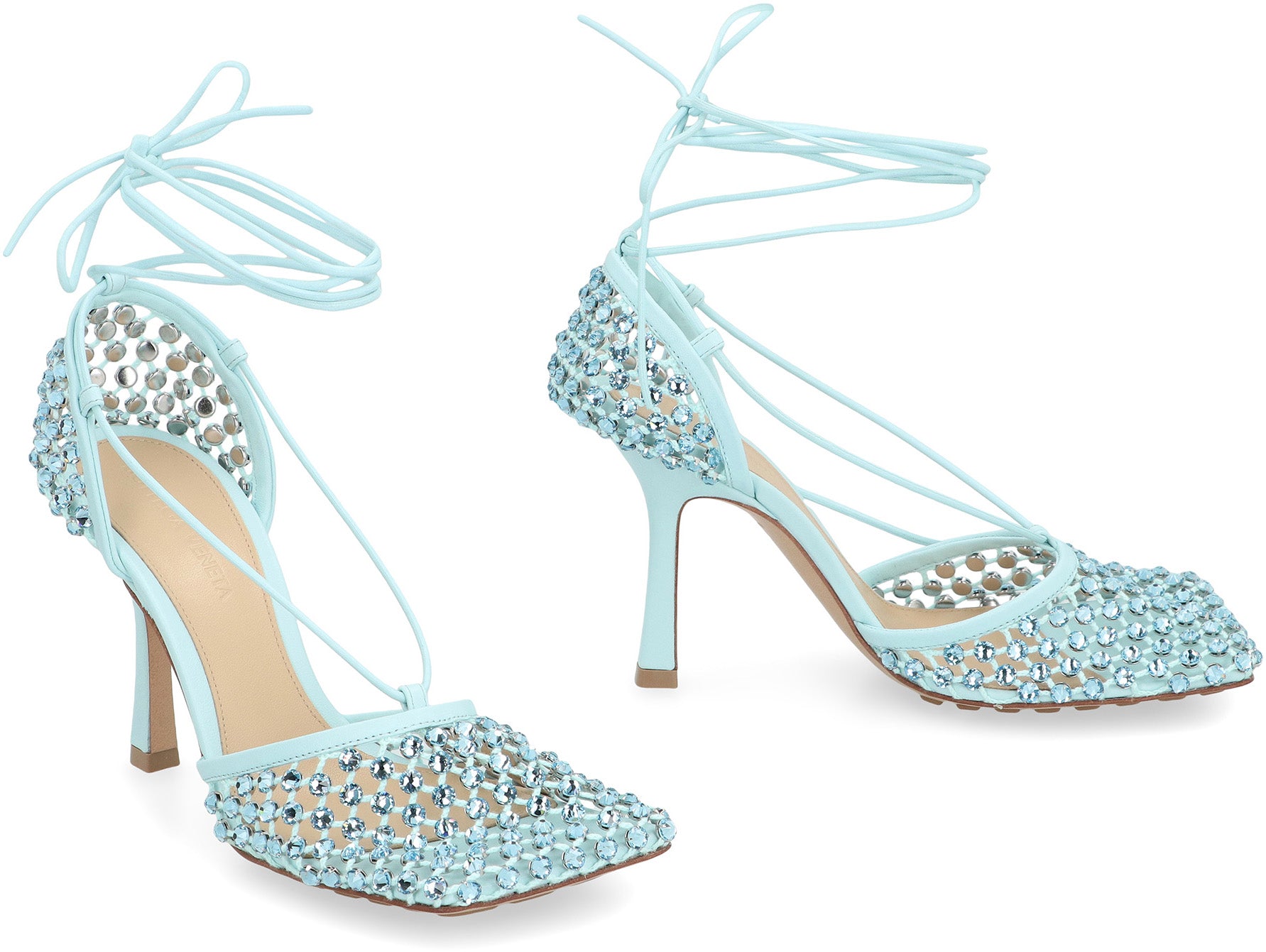 Sparkle Stretch heeled sandals