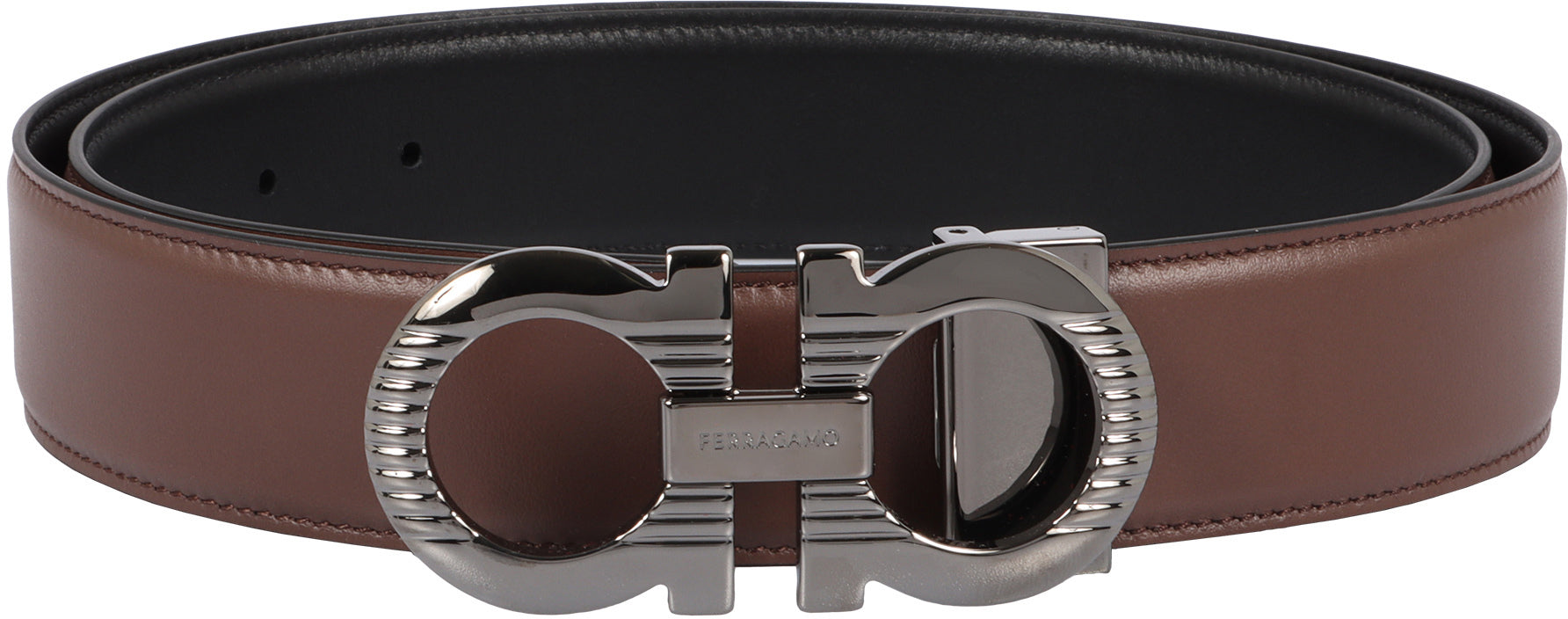 Reversible leather belt