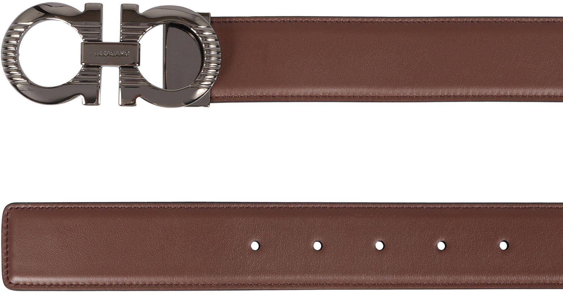 Reversible leather belt