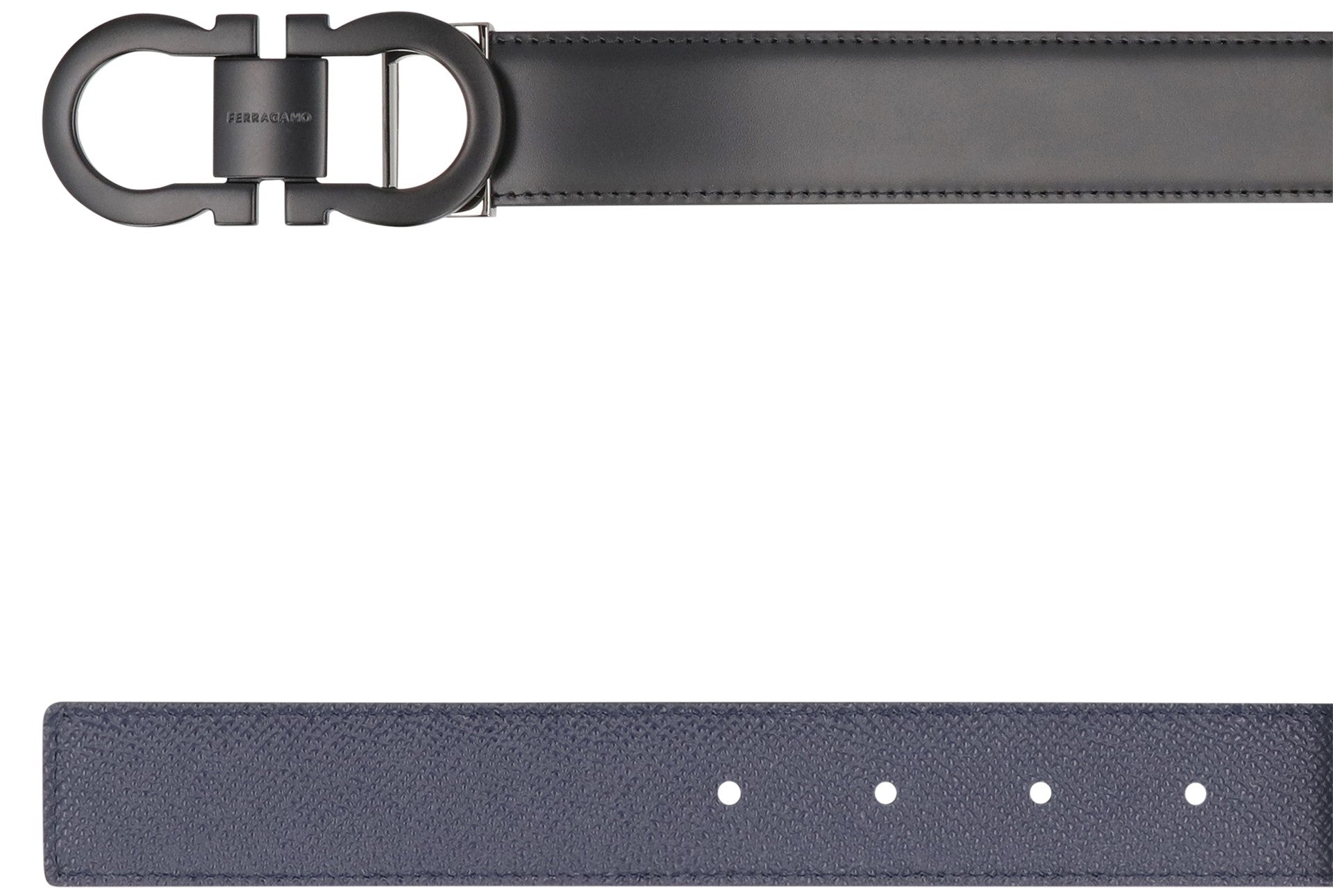 Gancini Reversible leather belt