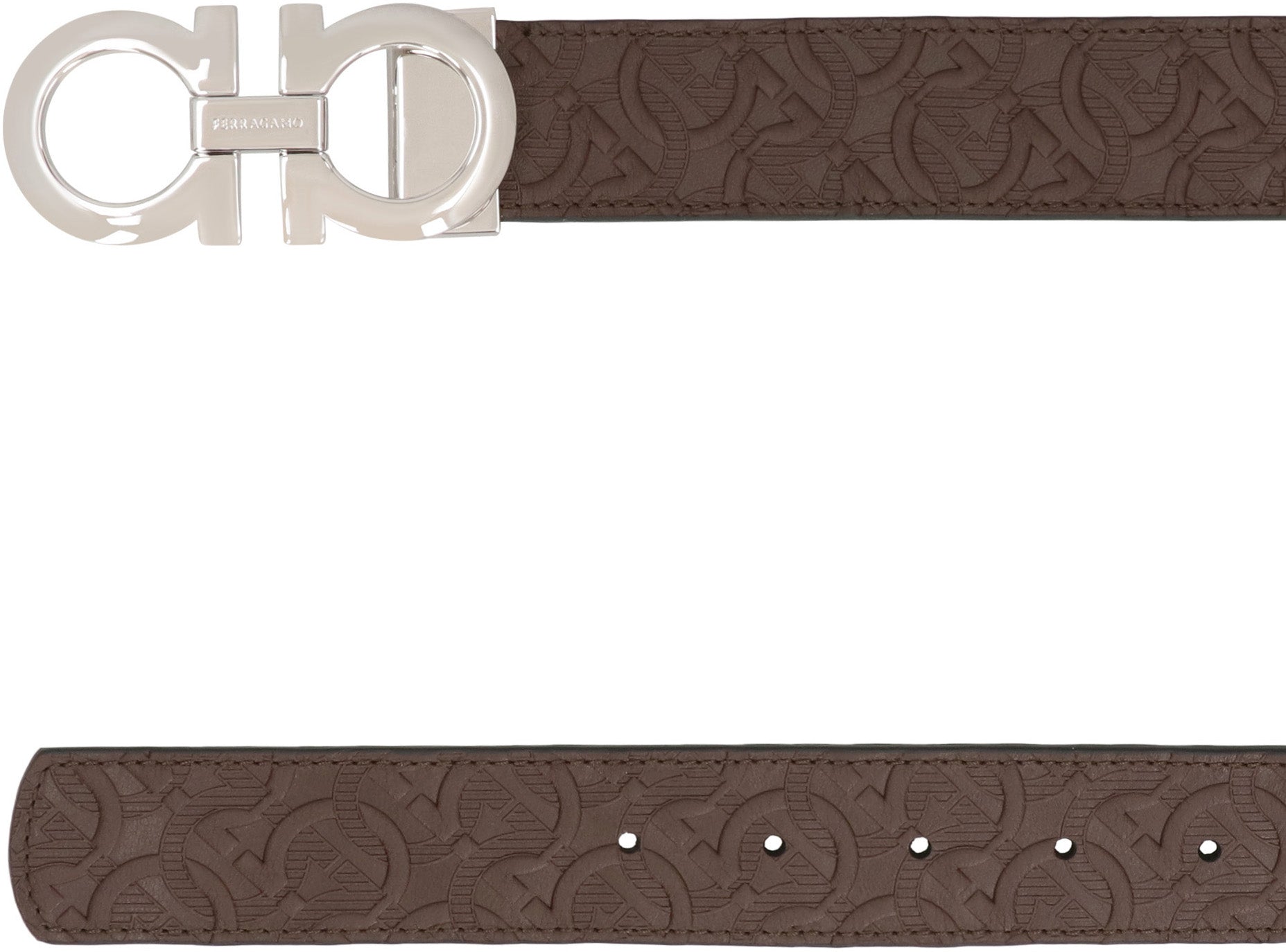 Gancini reversible leather belt