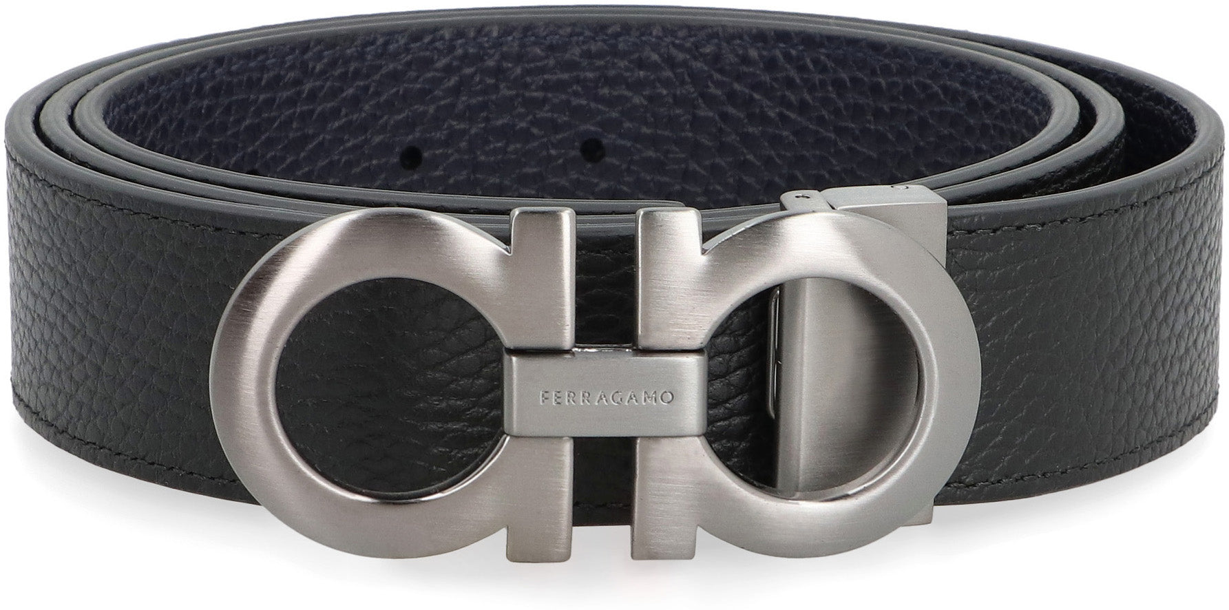 Gancini Reversible leather belt