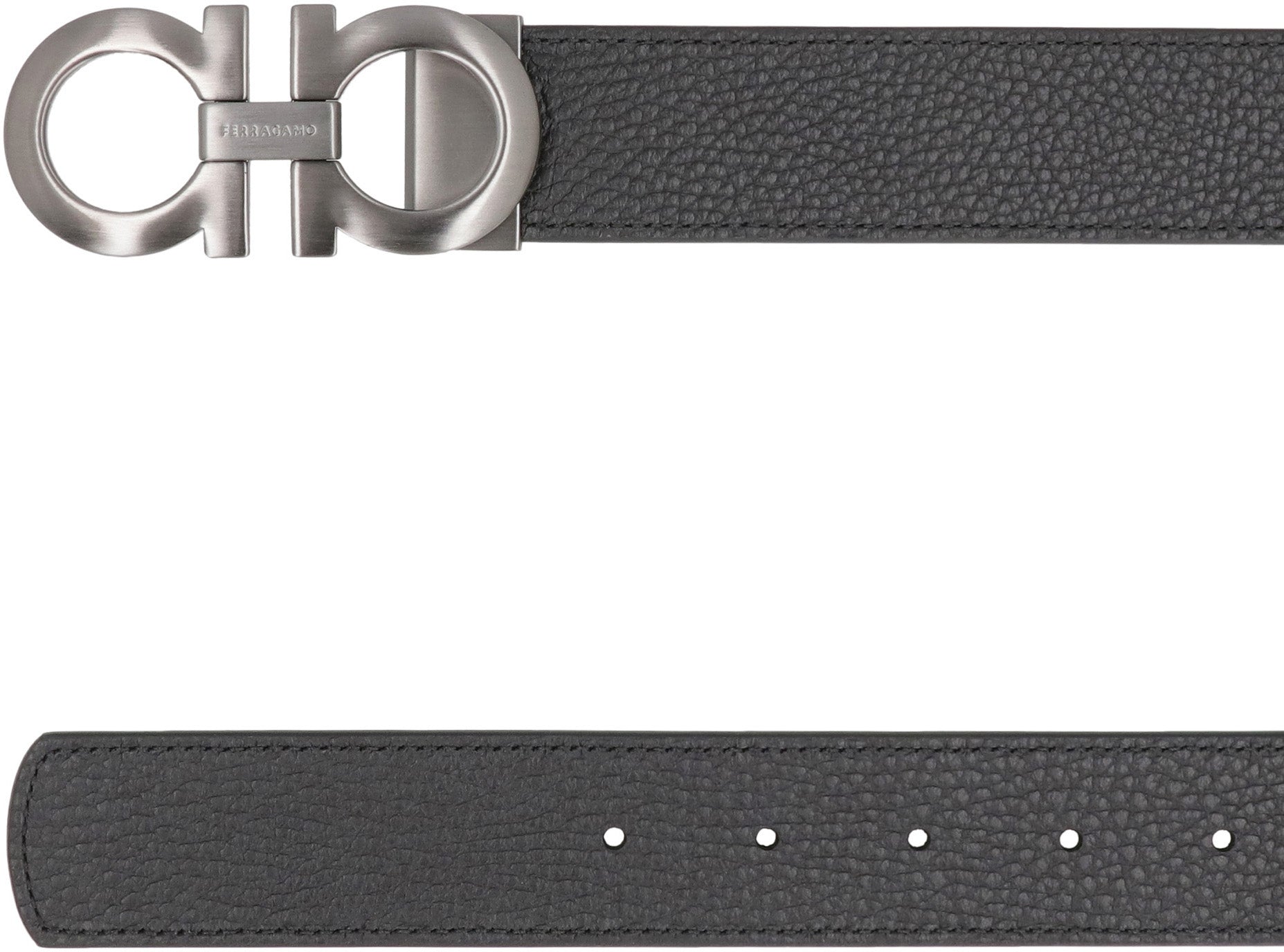 Gancini Reversible leather belt