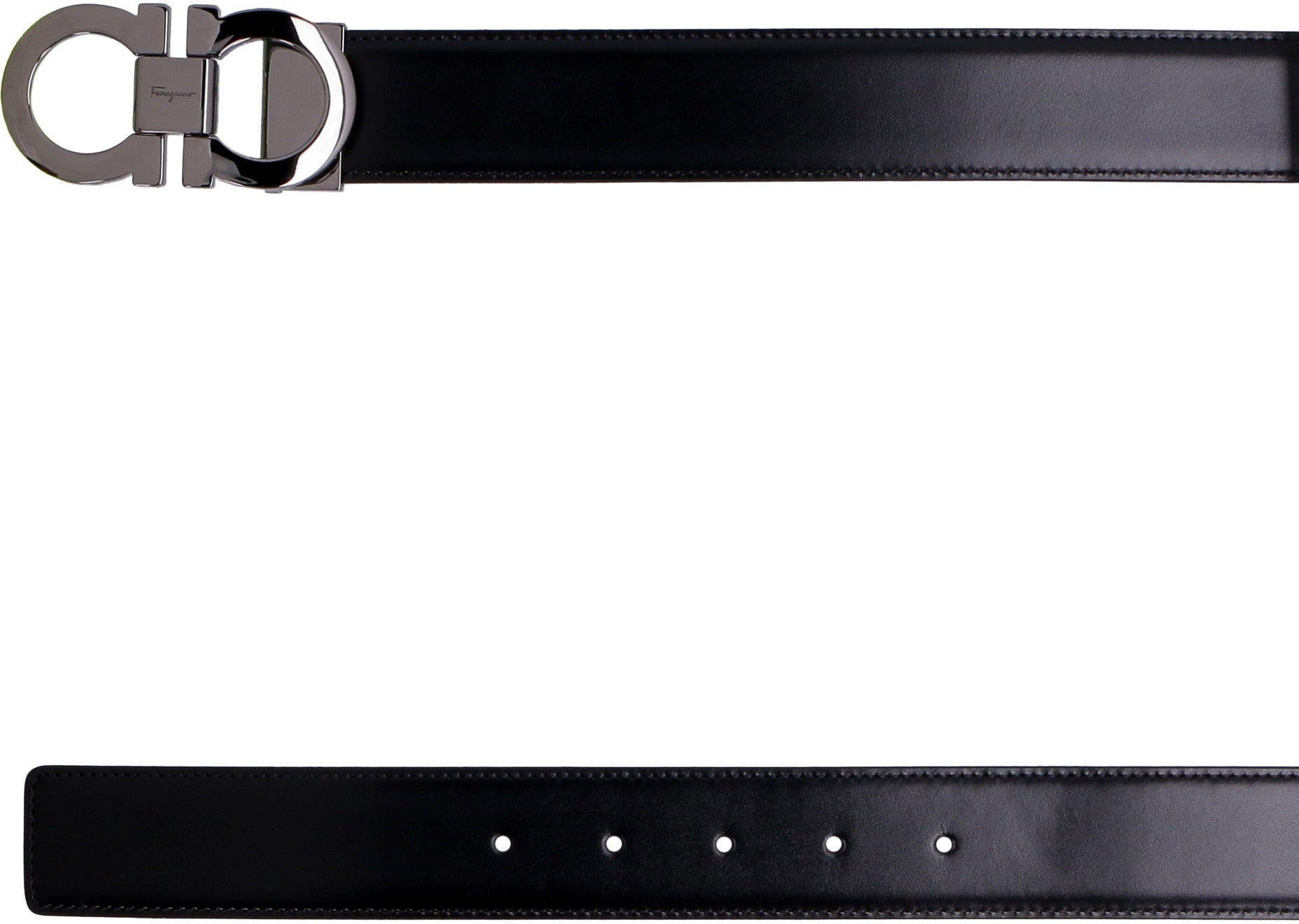 Gancini Reversible leather belt