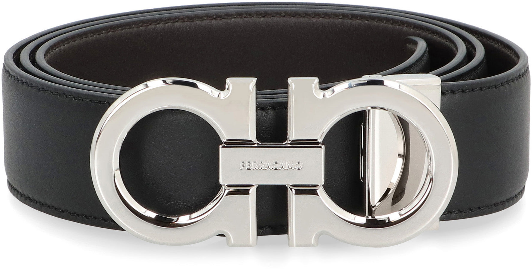 Gancini Reversible leather belt