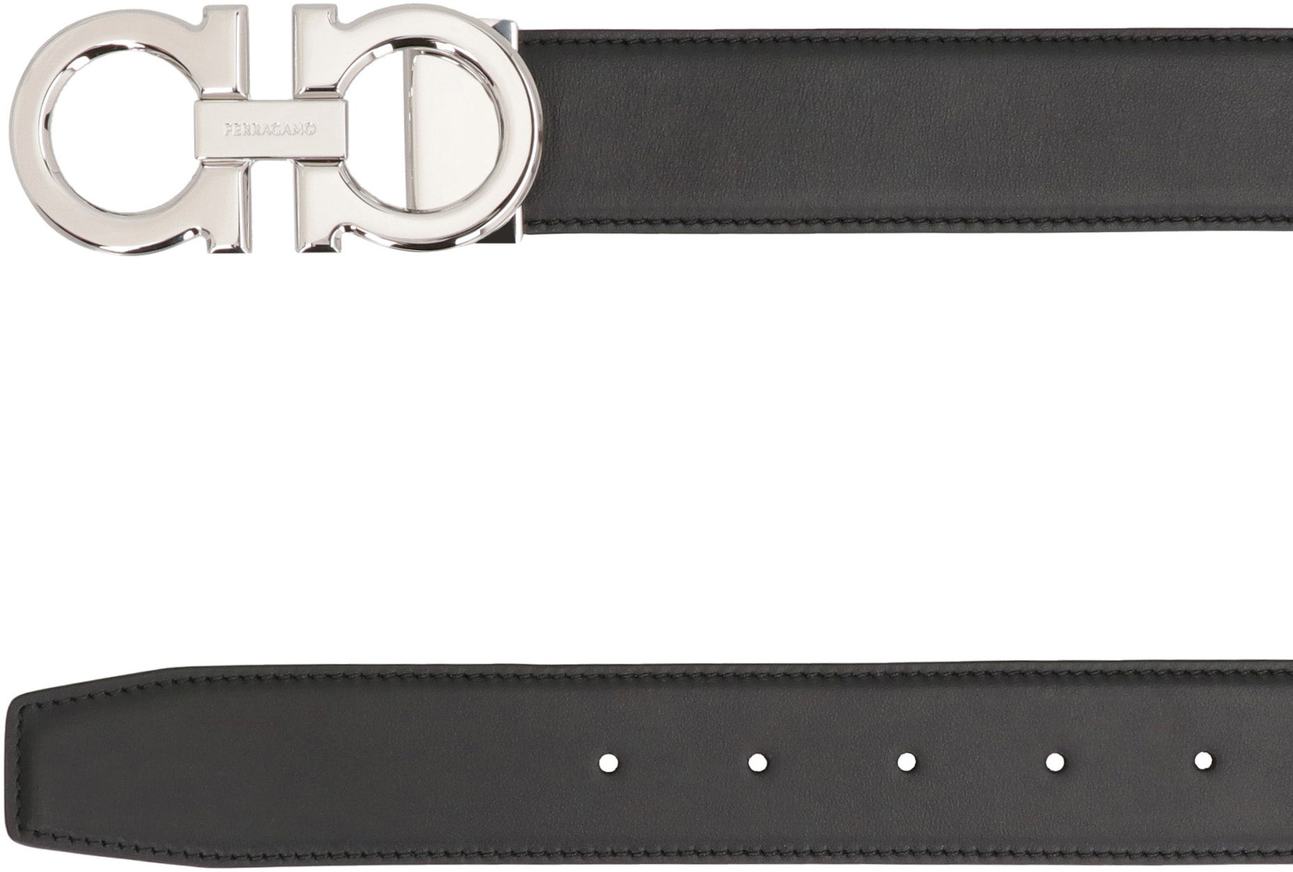 Gancini Reversible leather belt