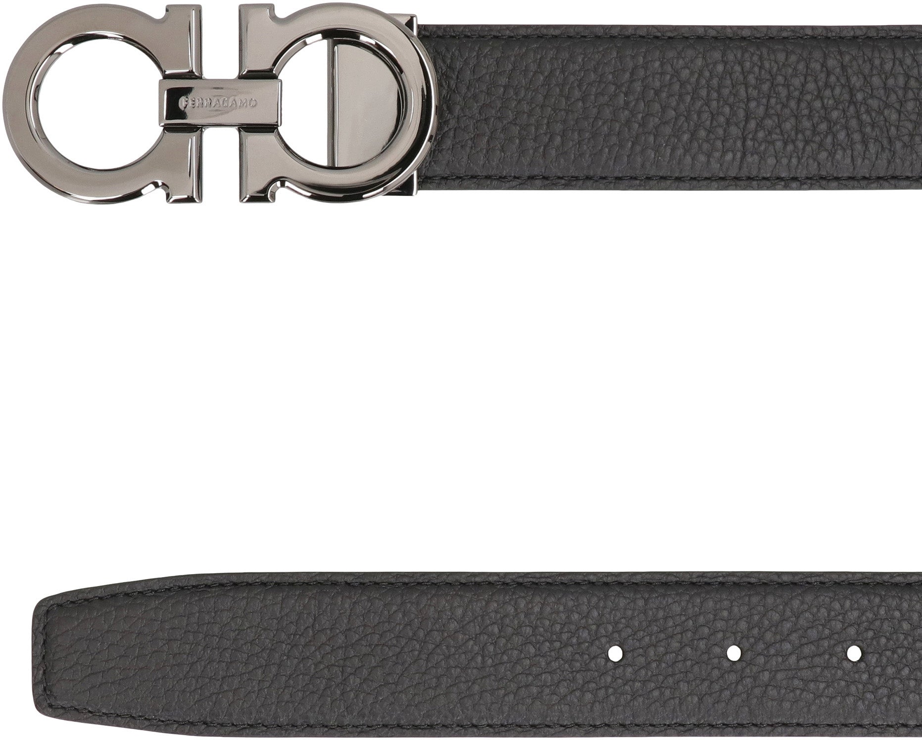 Gancini Reversible leather belt