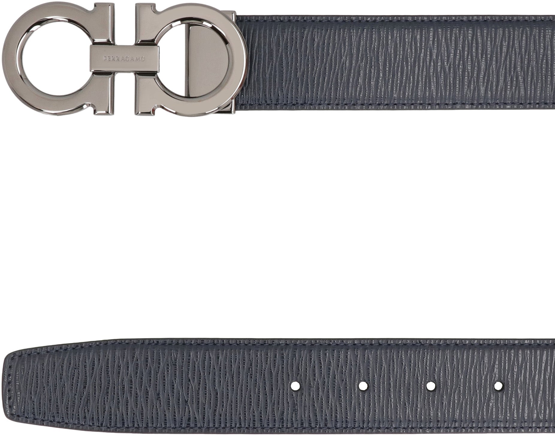 Gancini Reversible leather belt