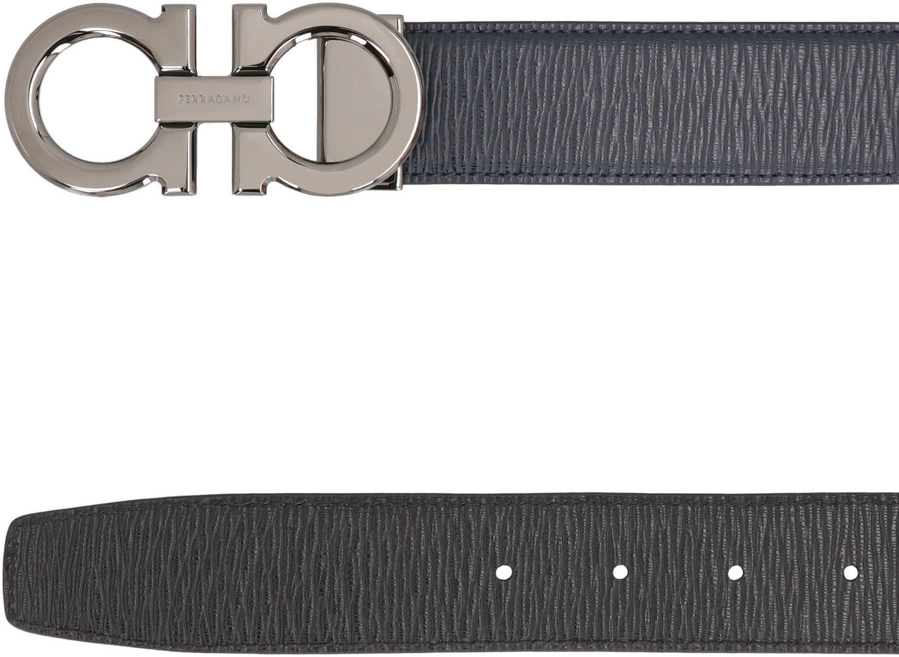 Gancini Reversible leather belt