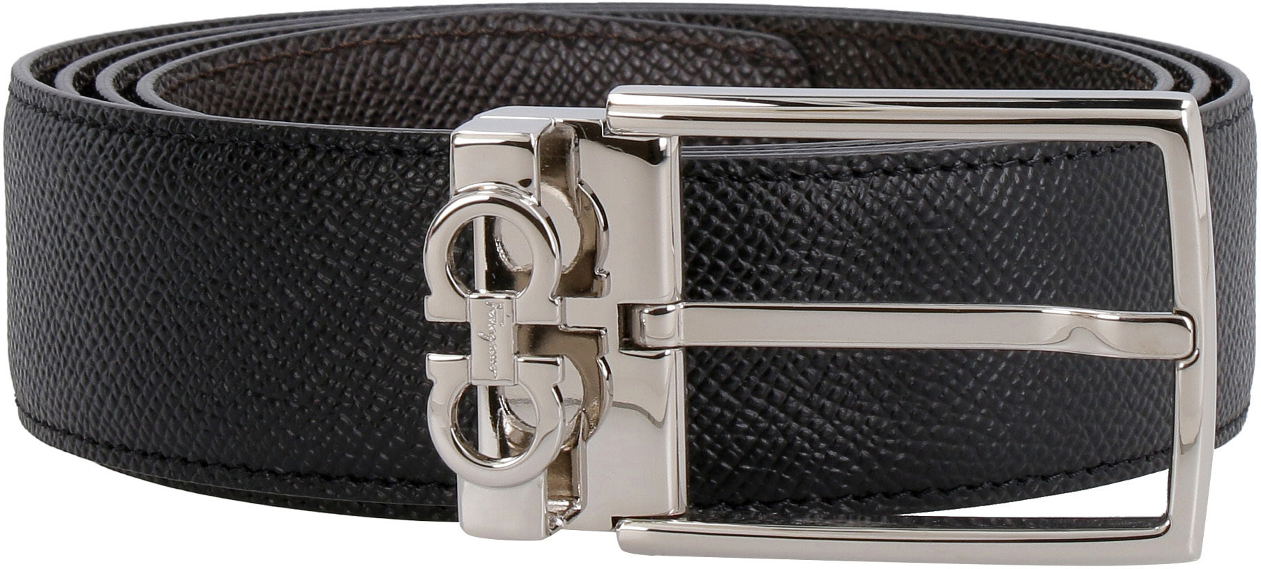 Reversible leather belt