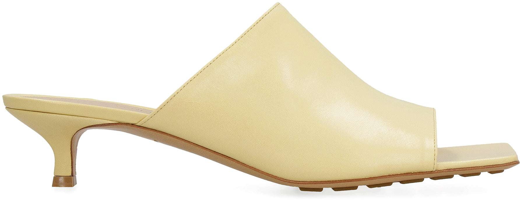 Stretch leather mules