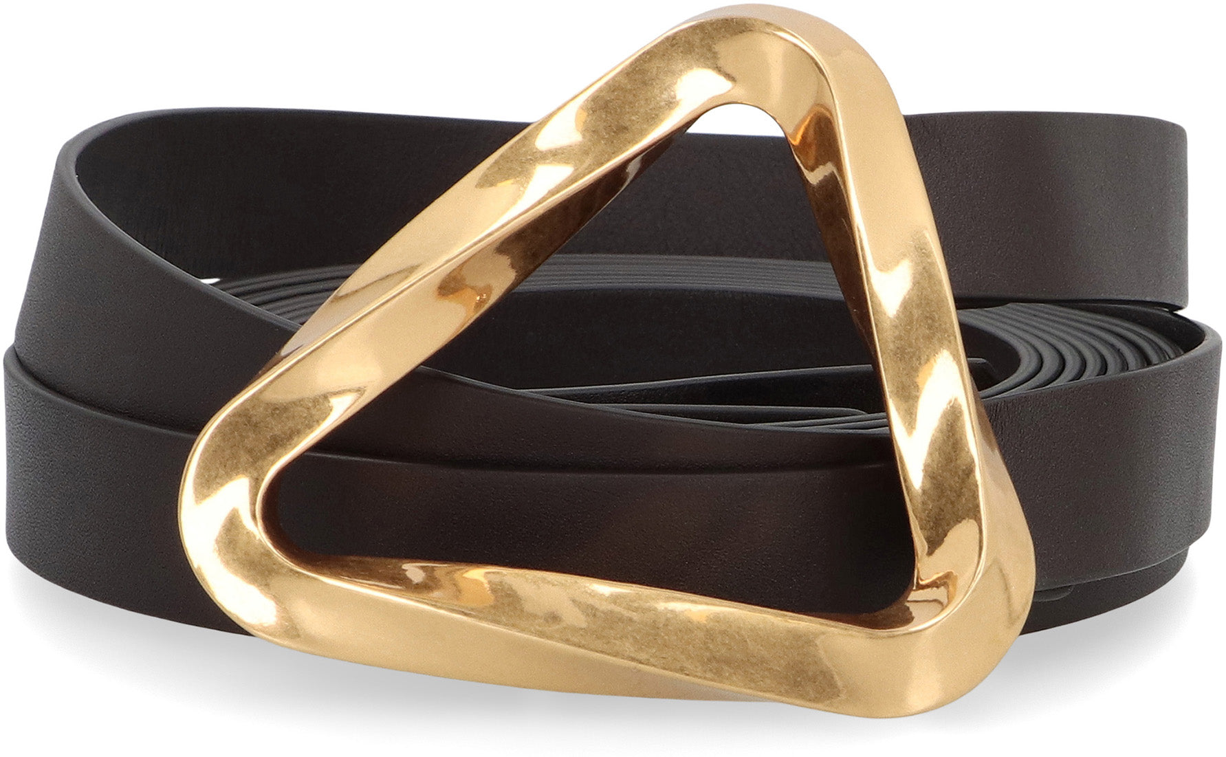 Leather double strap belt
