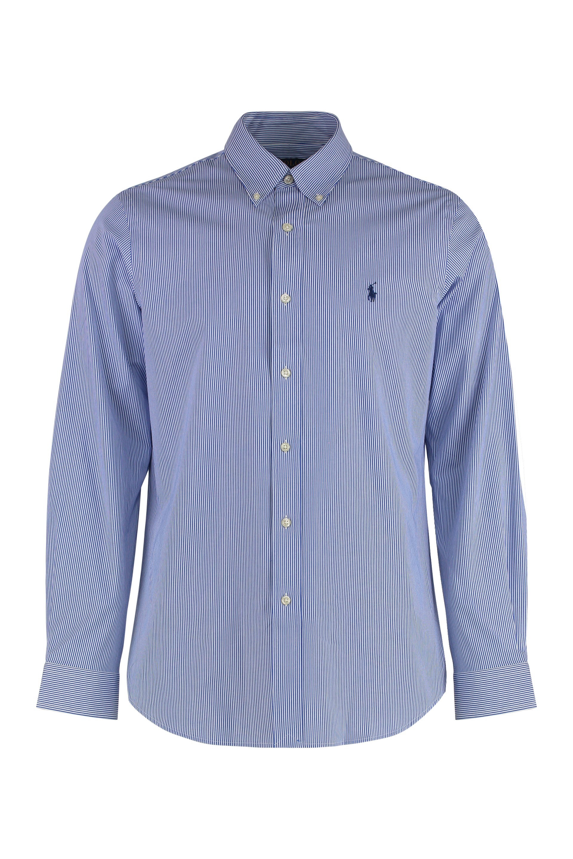 Button-down collar cotton shirt