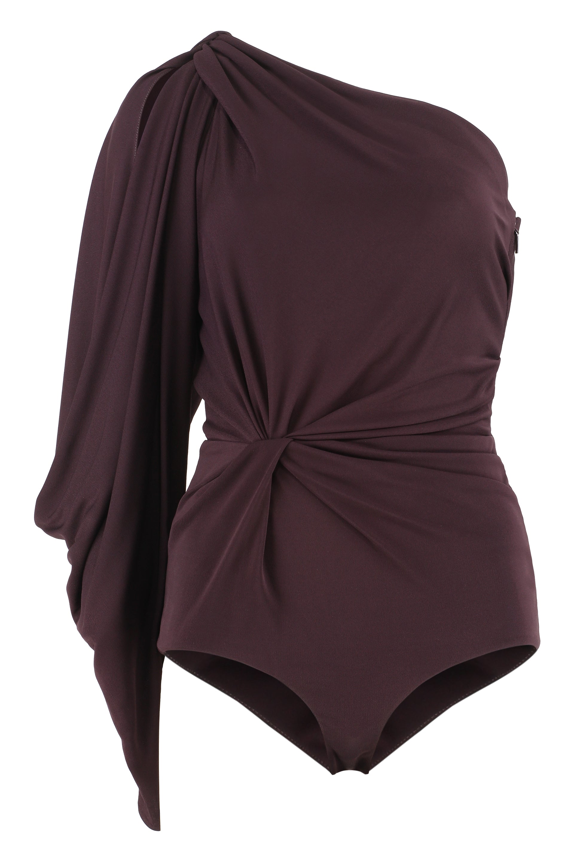 Viscose one-shoulder bodysuit