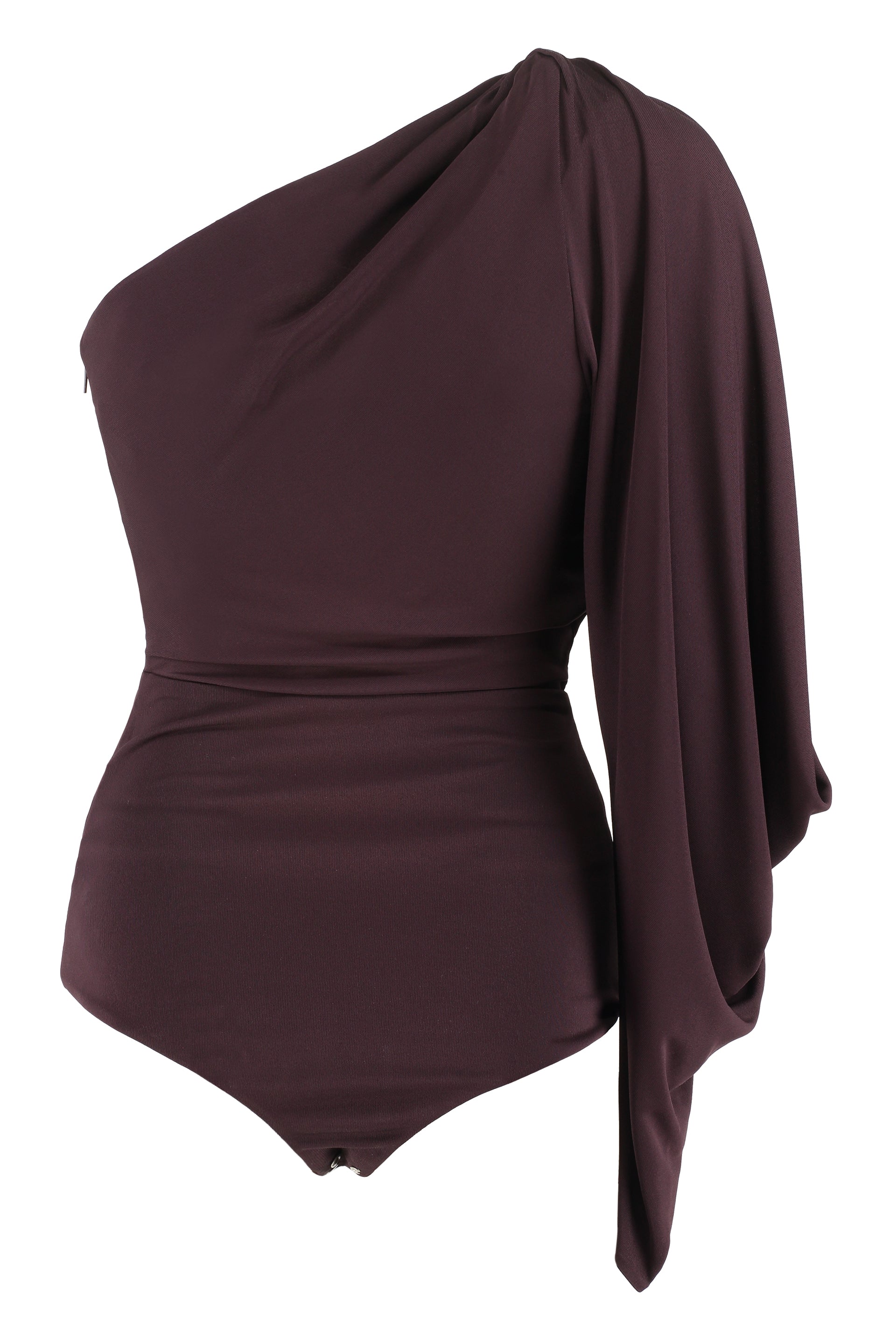 Viscose one-shoulder bodysuit