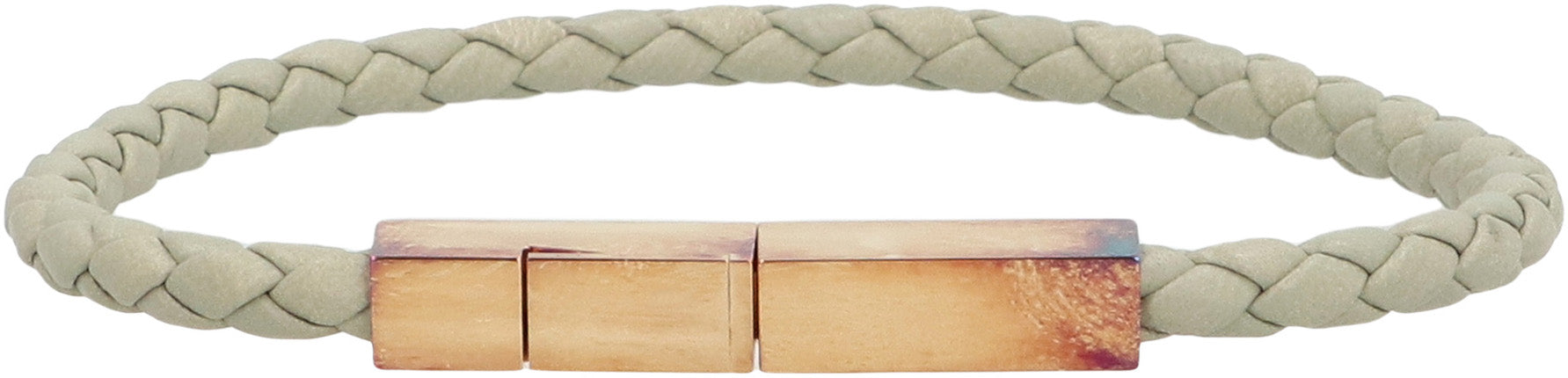 Braided leather bracelet