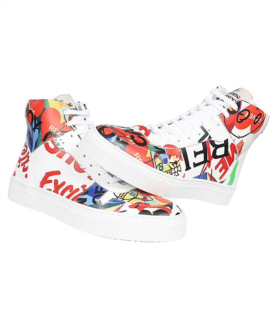 Leather high-top sneakers