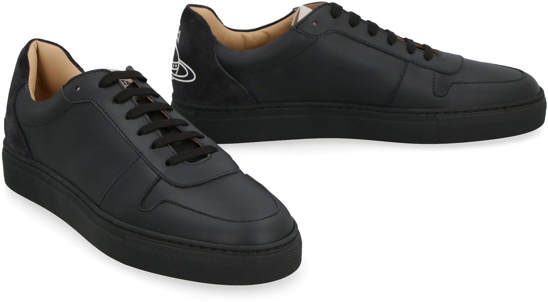 Leather low-top sneakers