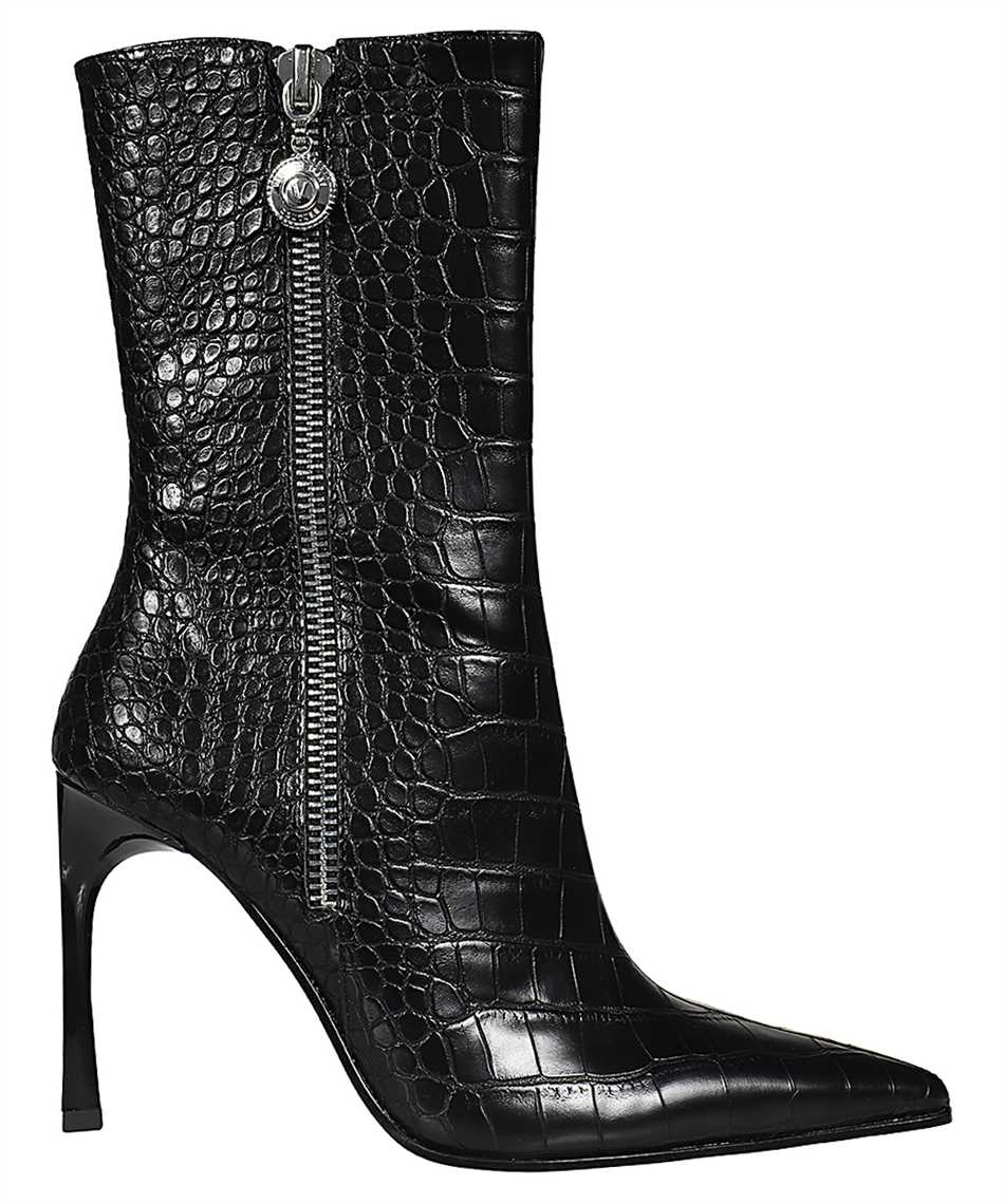 Snakeskin print heels ankle boots