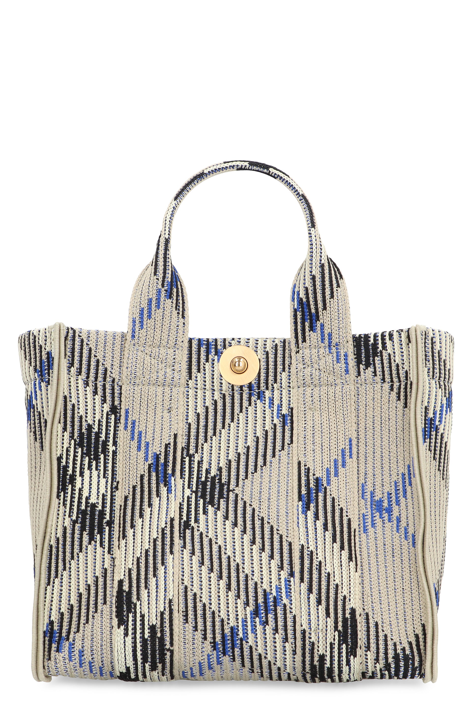Check motif mini tote bag
