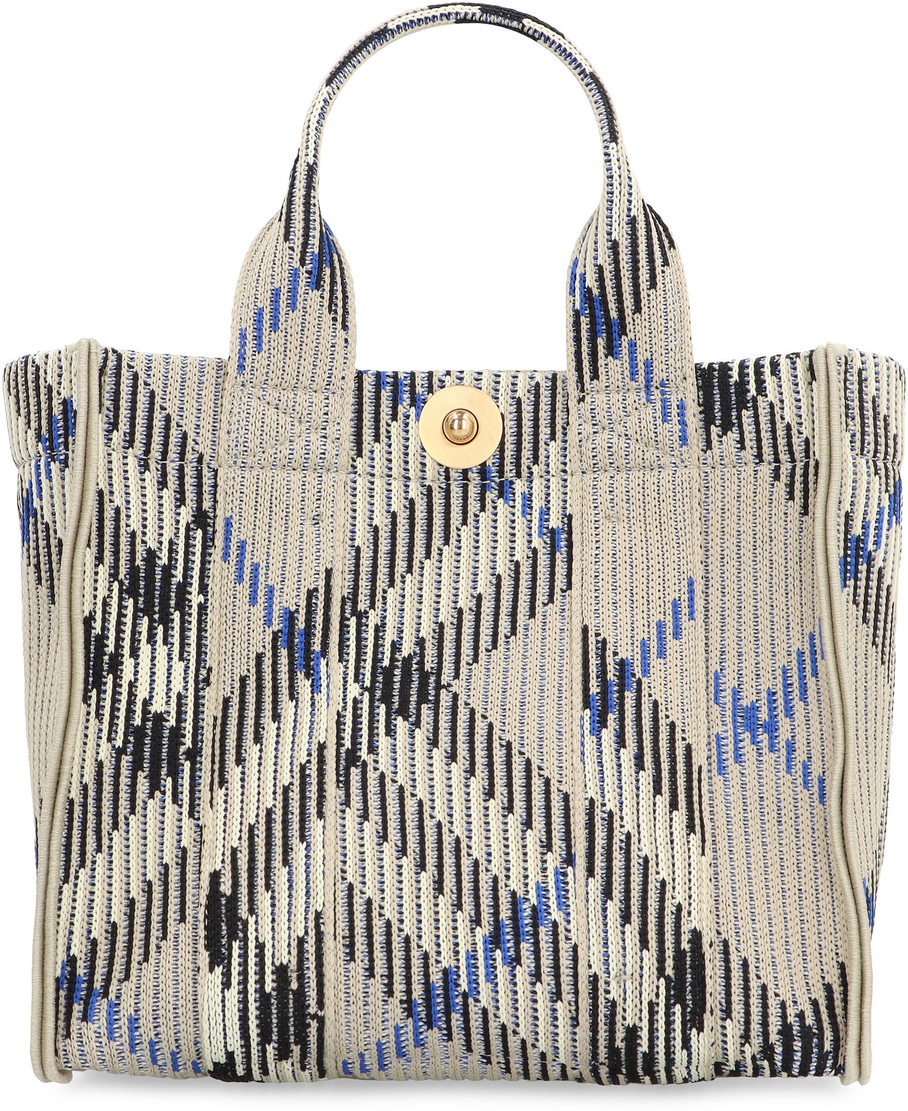 Check motif mini tote bag