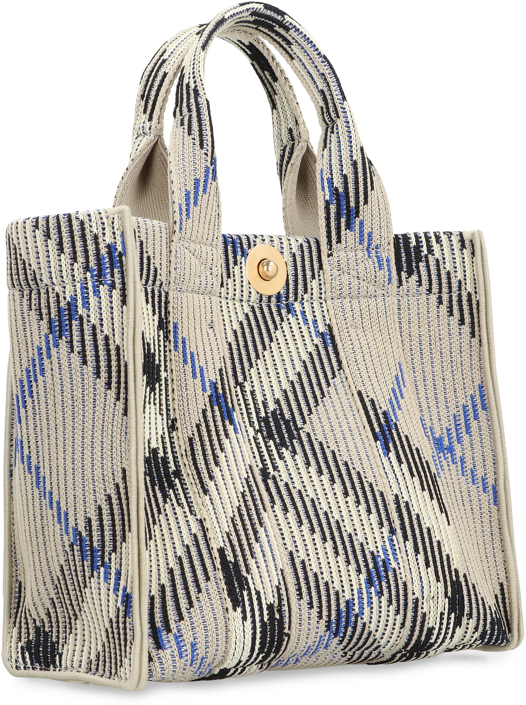 Check motif mini tote bag