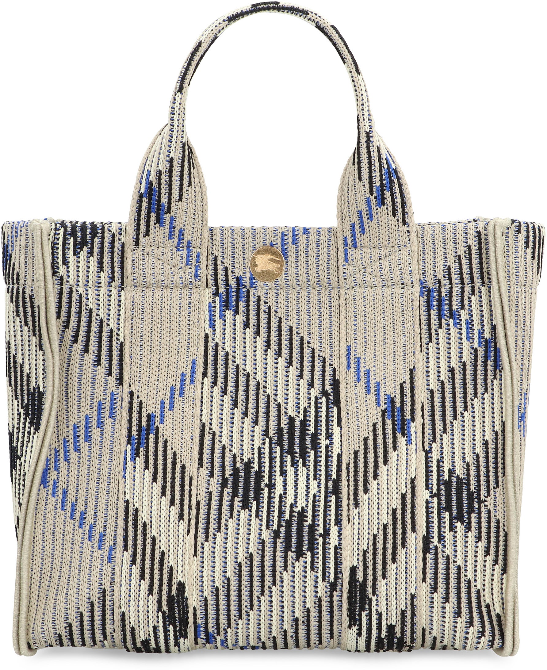 Check motif mini tote bag