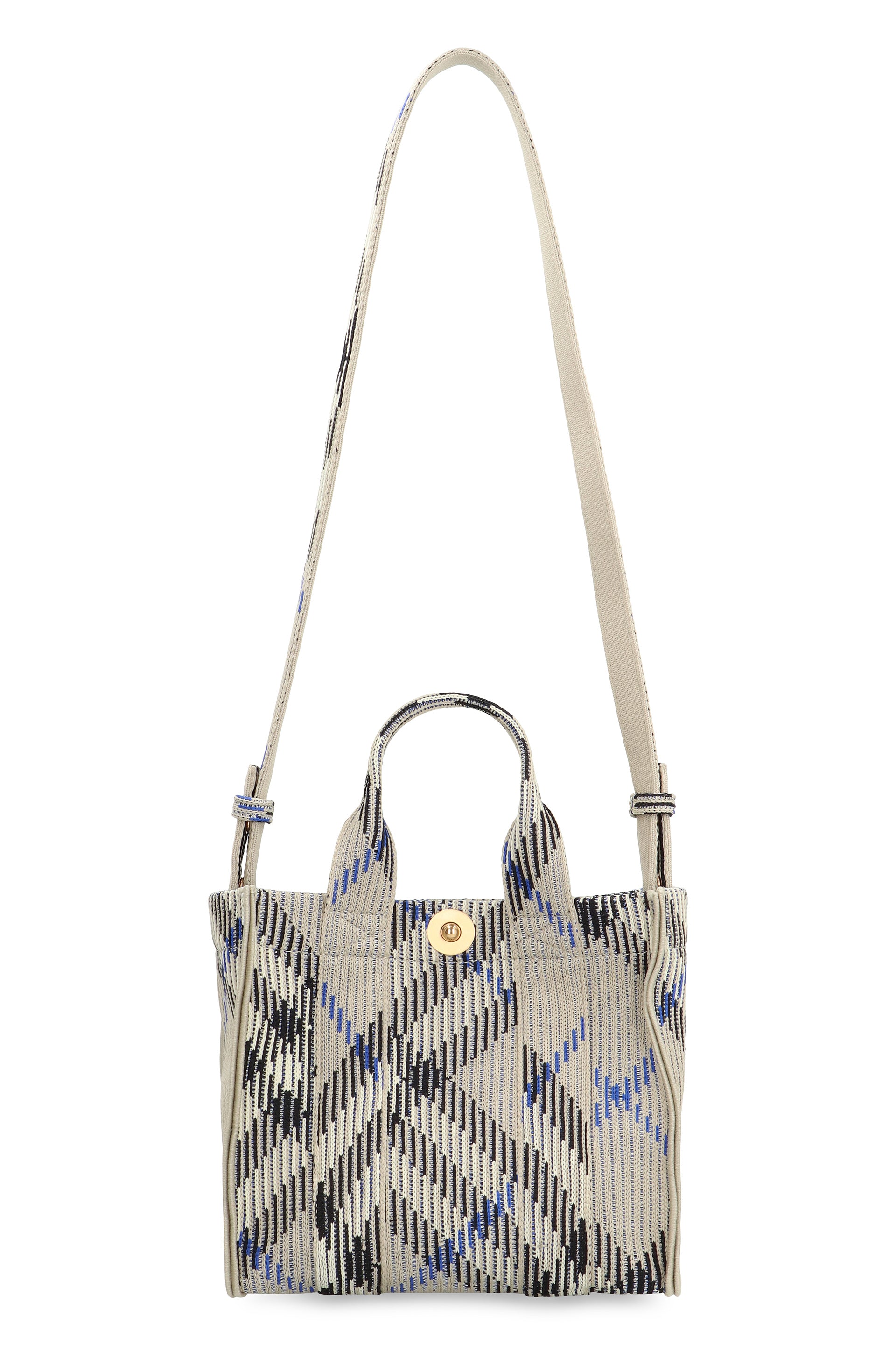 Check motif mini tote bag