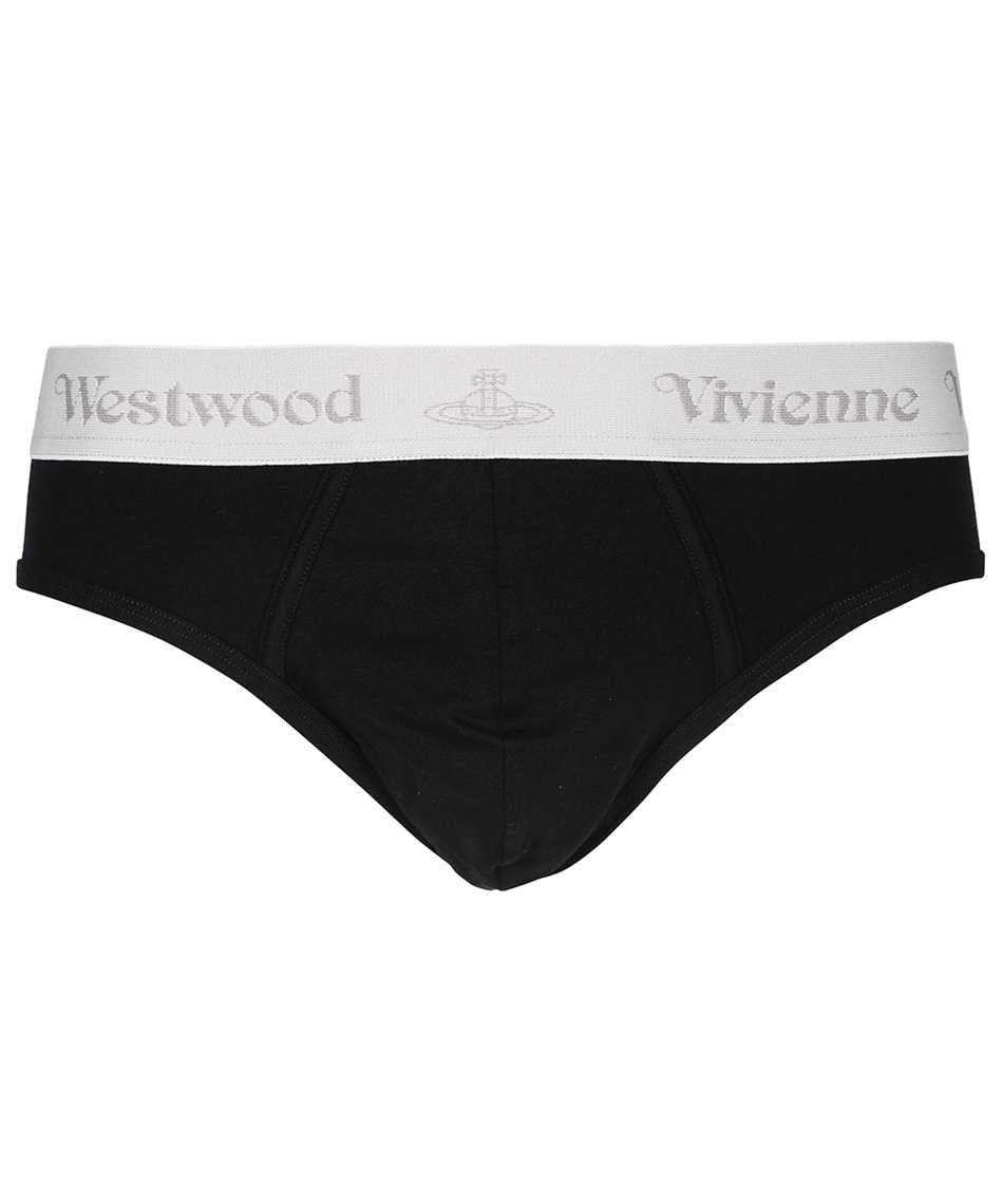 Set of two cotton briefs with logoed elastic band