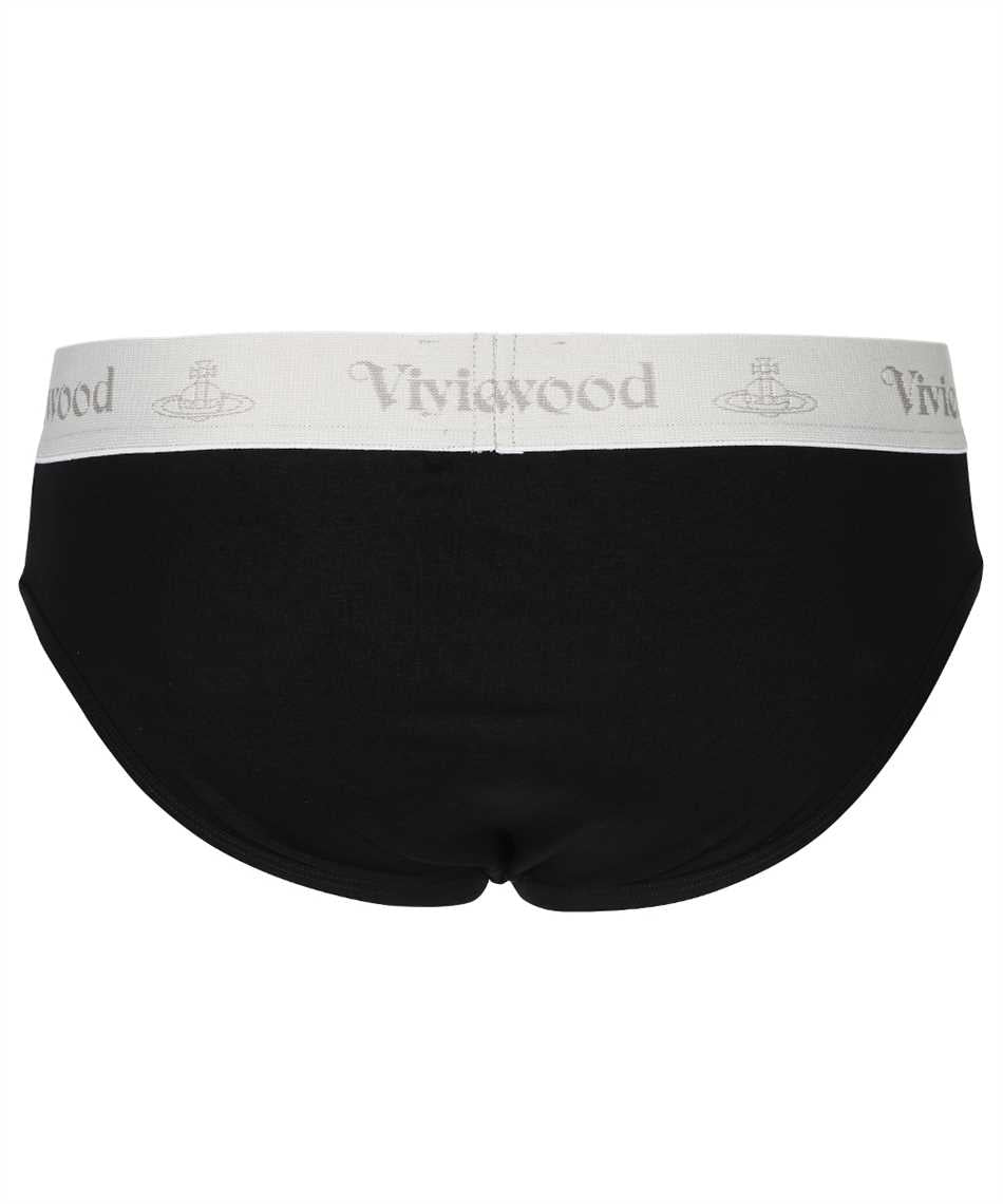 Set of two cotton briefs with logoed elastic band