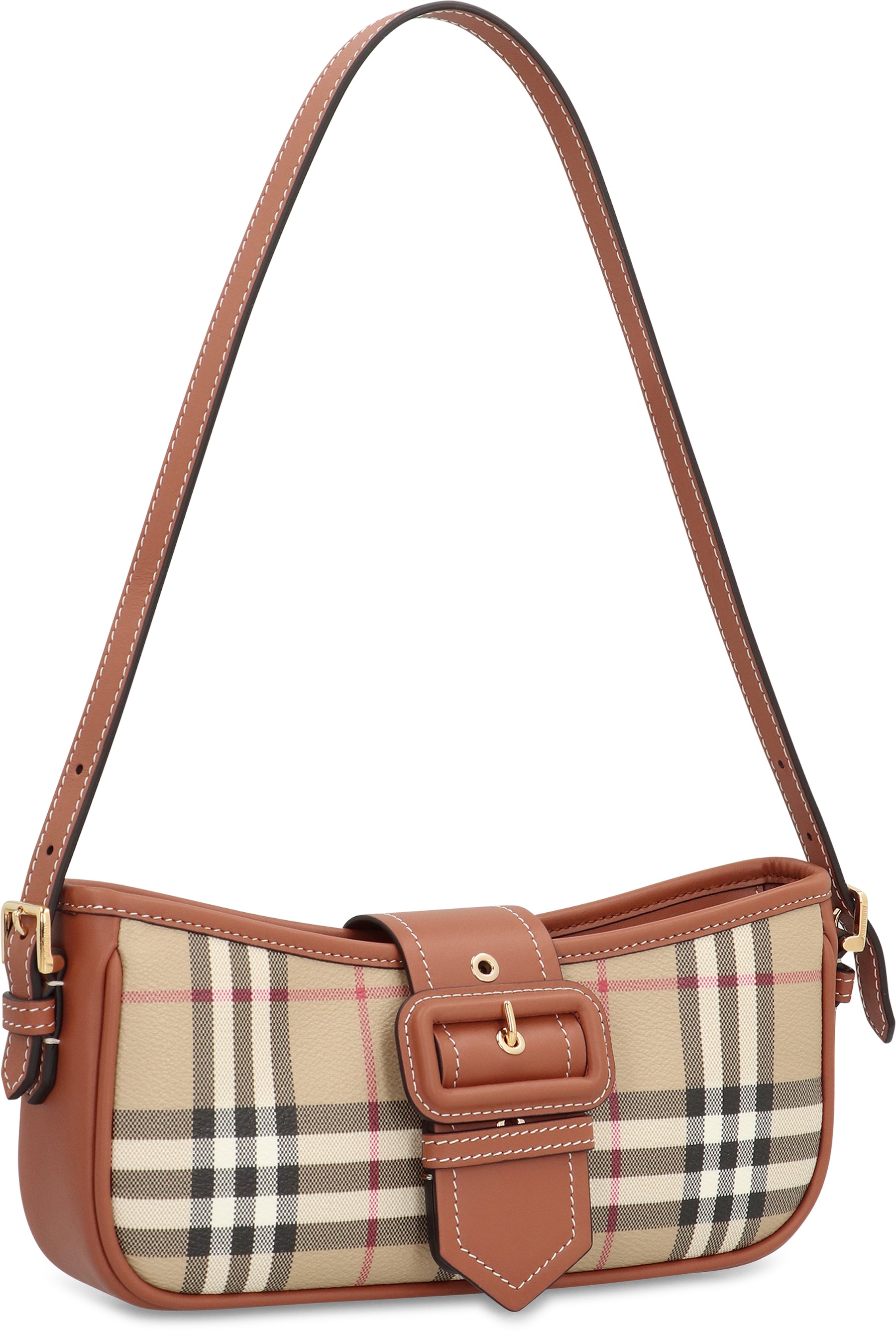 Check print shoulder bag