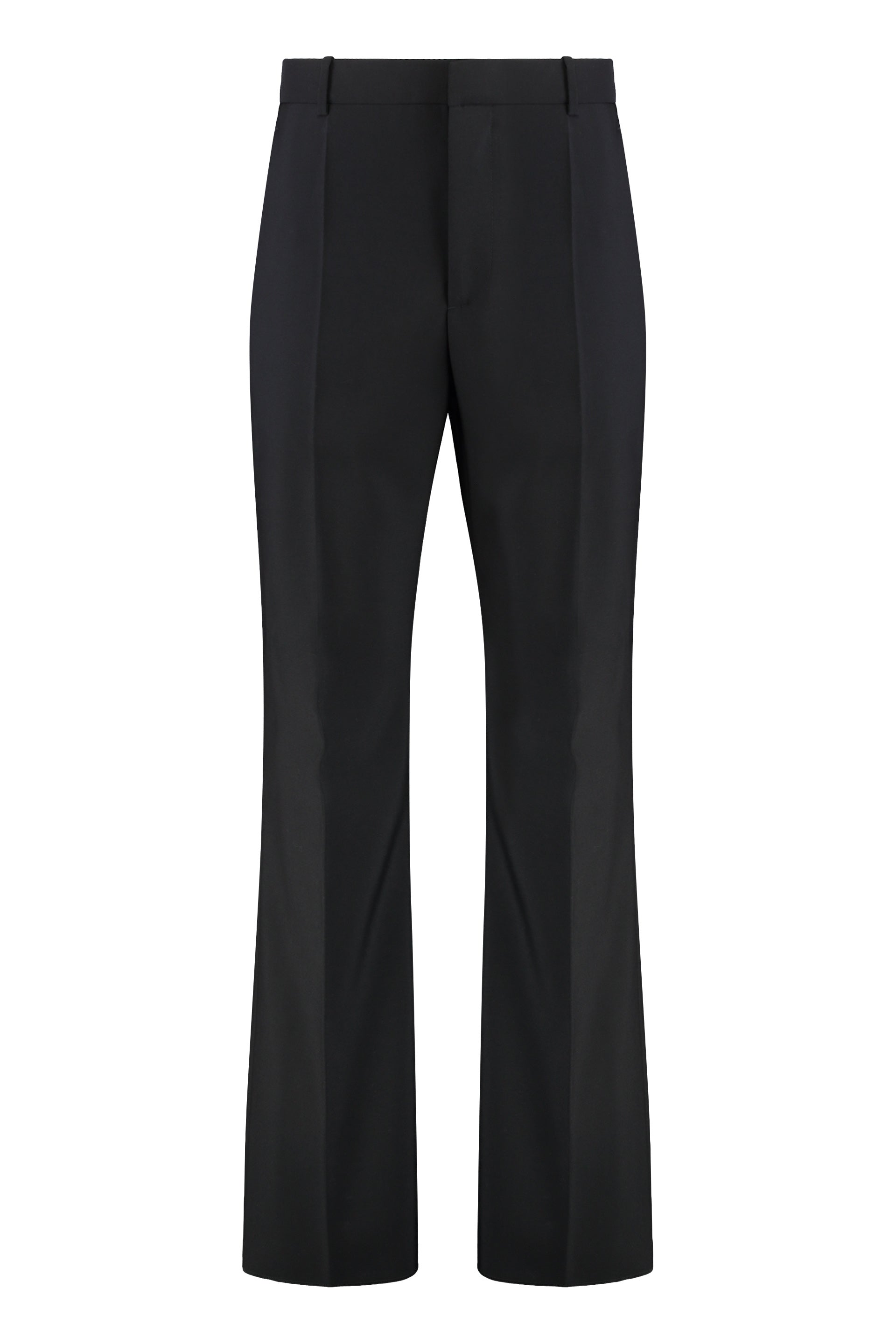 Wool flared trousers