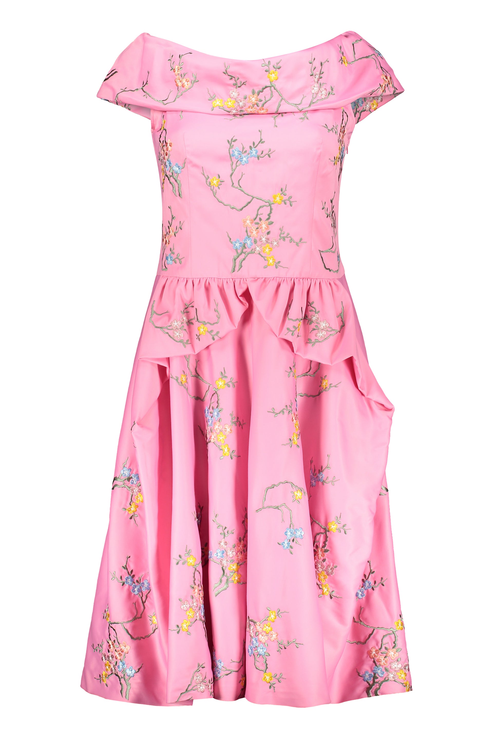 Dress with floral embroidery