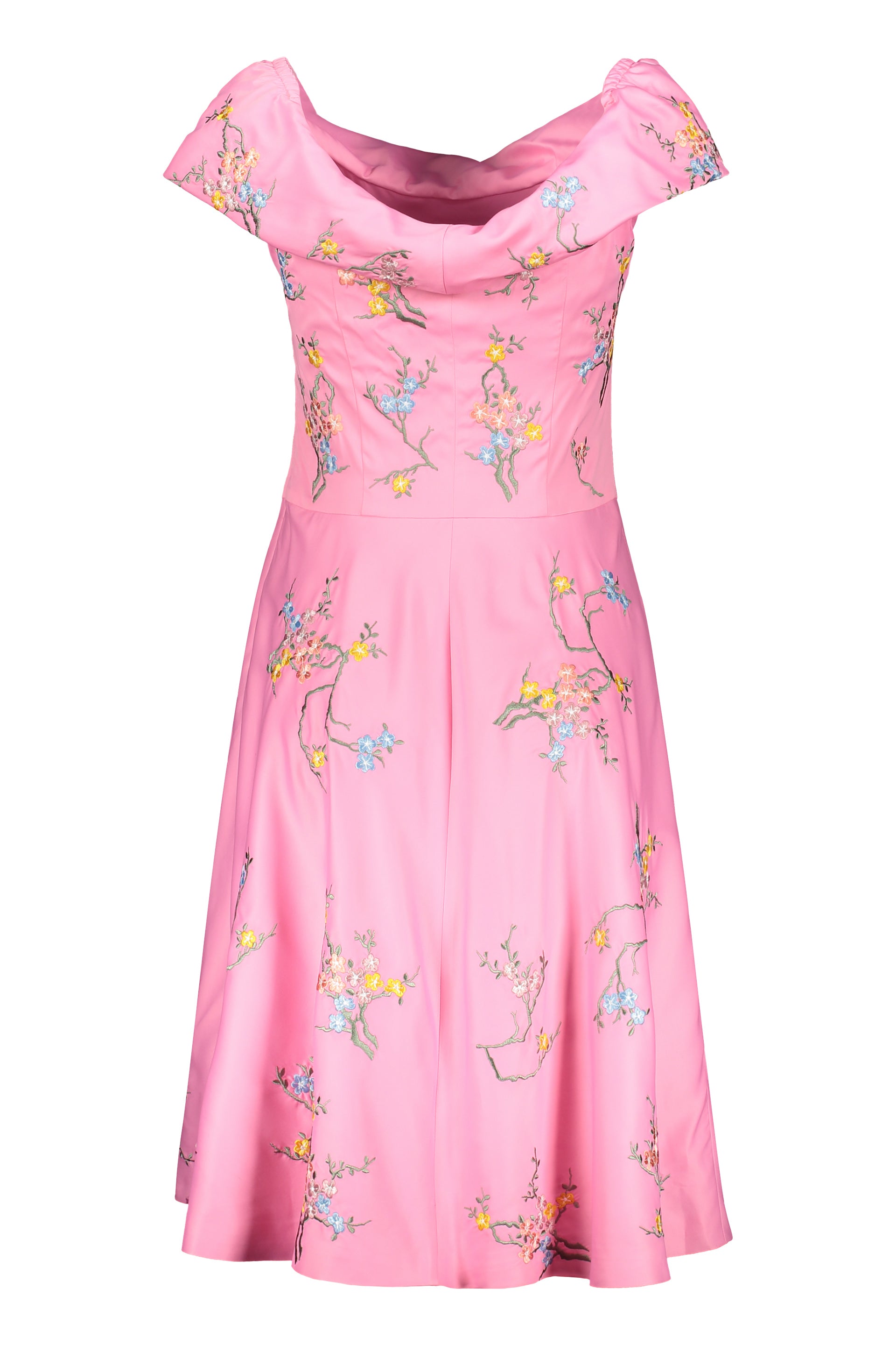 Dress with floral embroidery