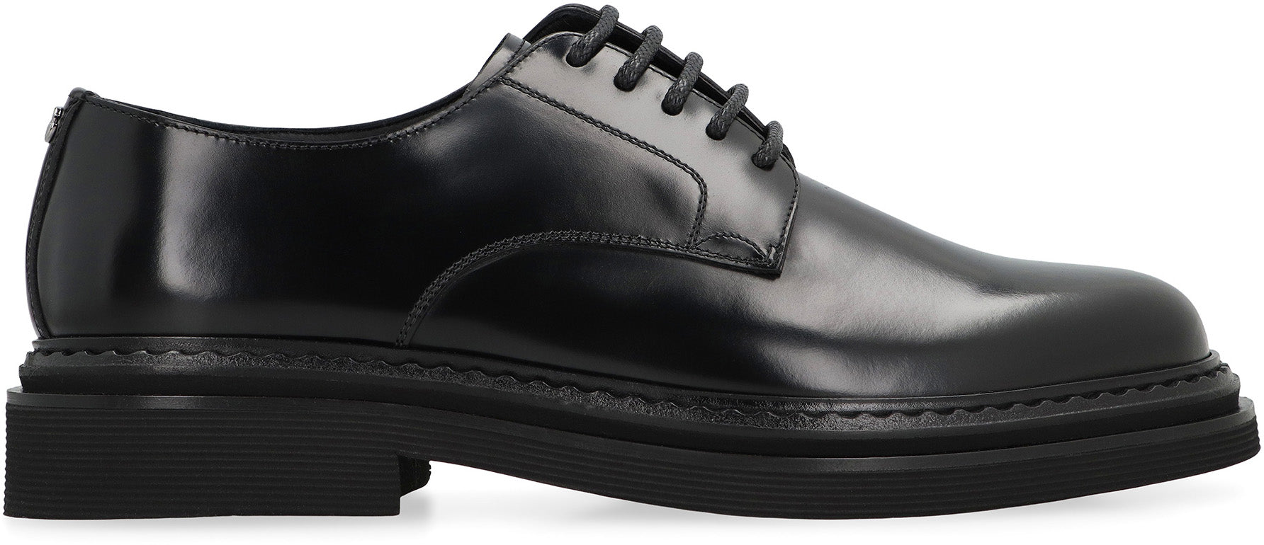 Leather lace-up derby shoes