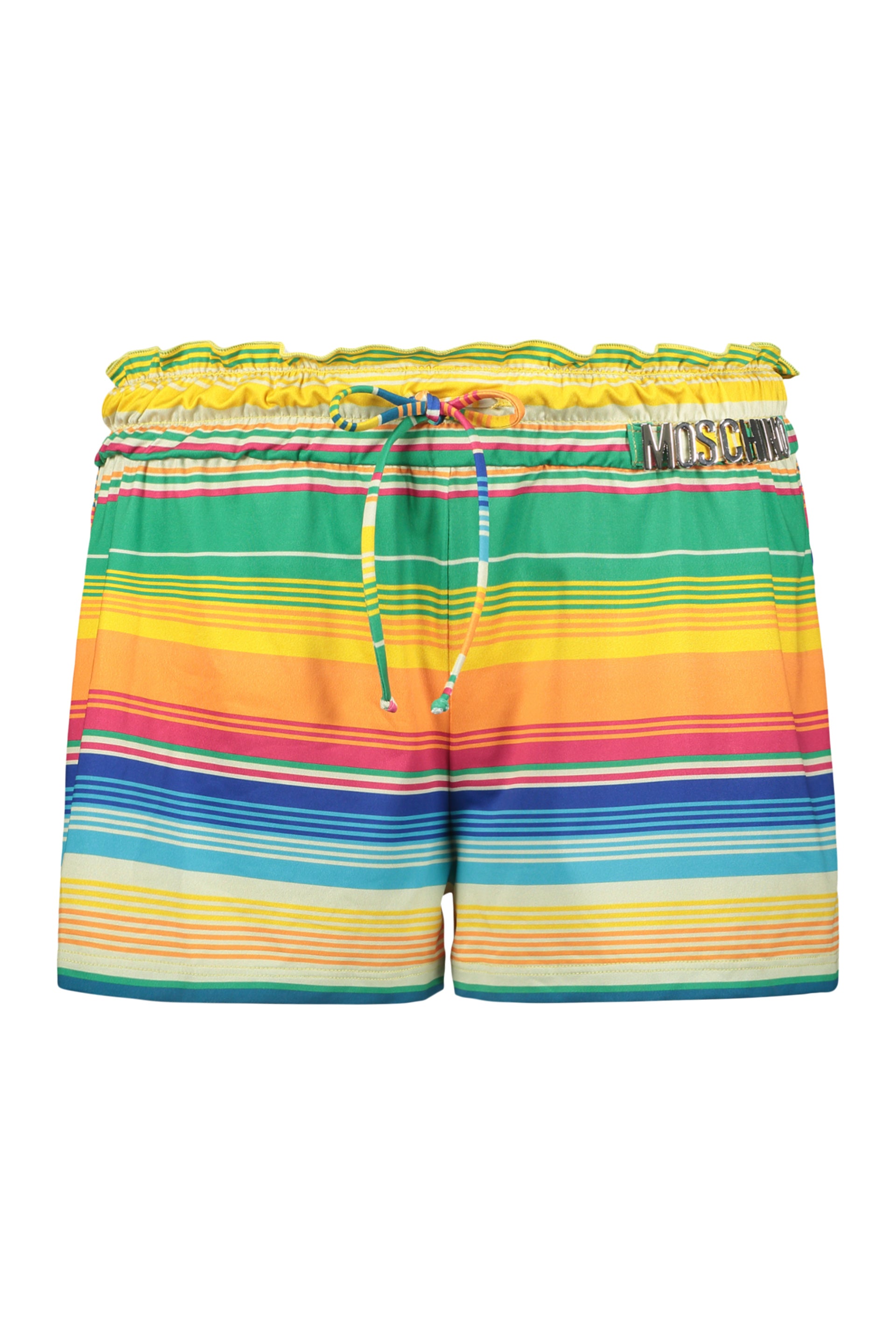 Printed silk shorts