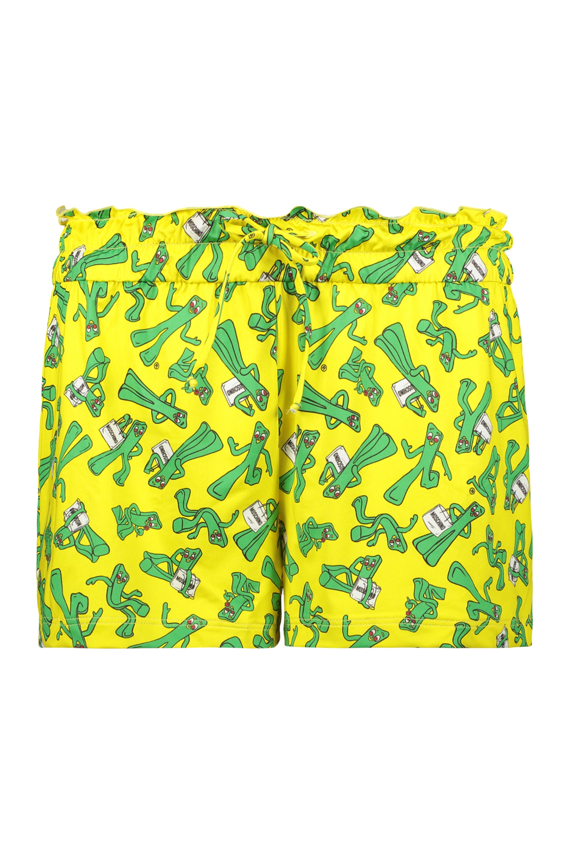 Printed silk shorts
