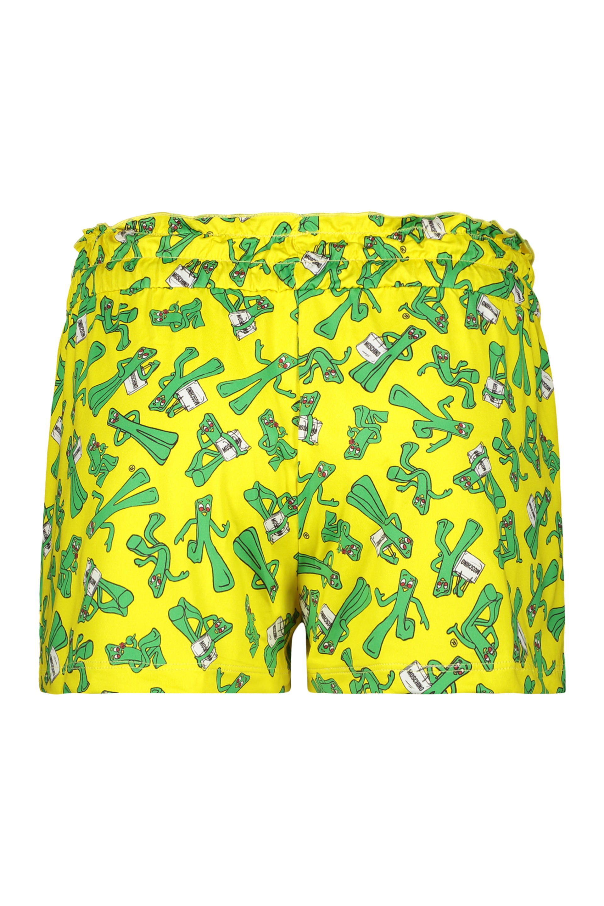 Printed silk shorts