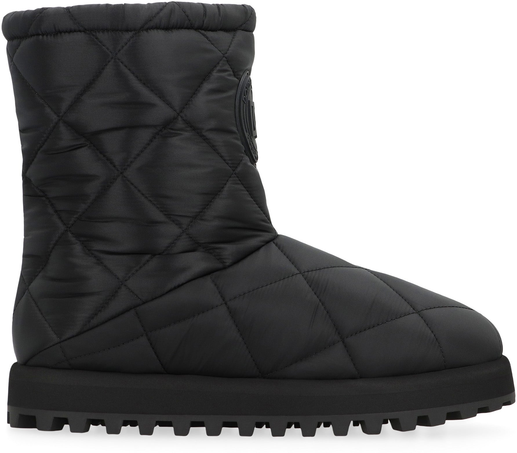 Quilted nylon boots