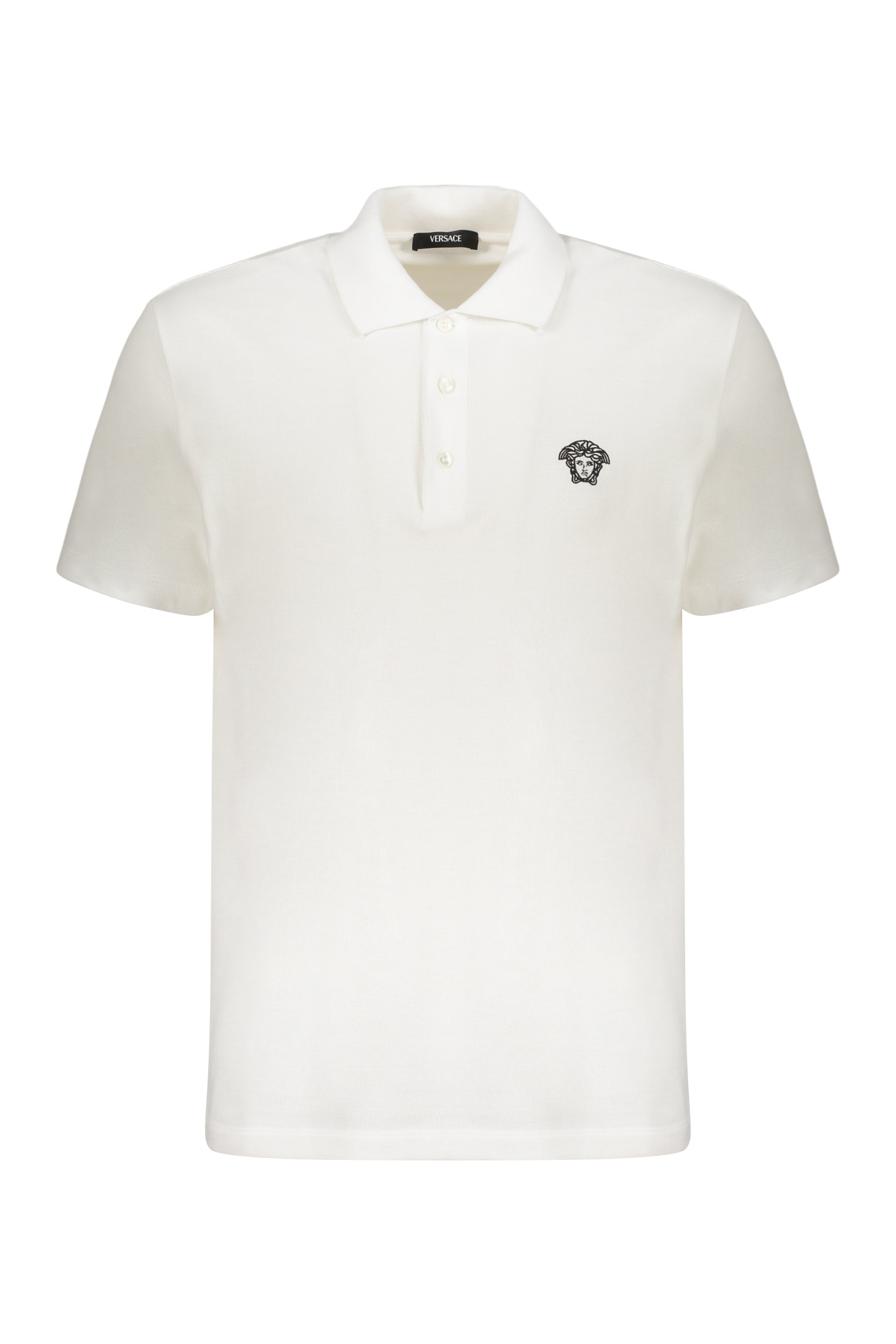 Embroidered cotton polo shirt