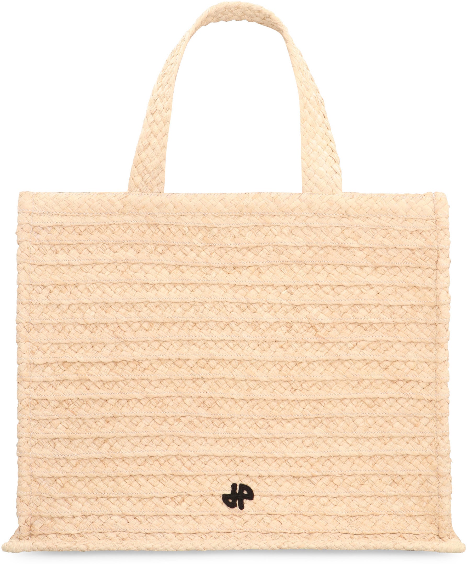 JP raffia tote bag