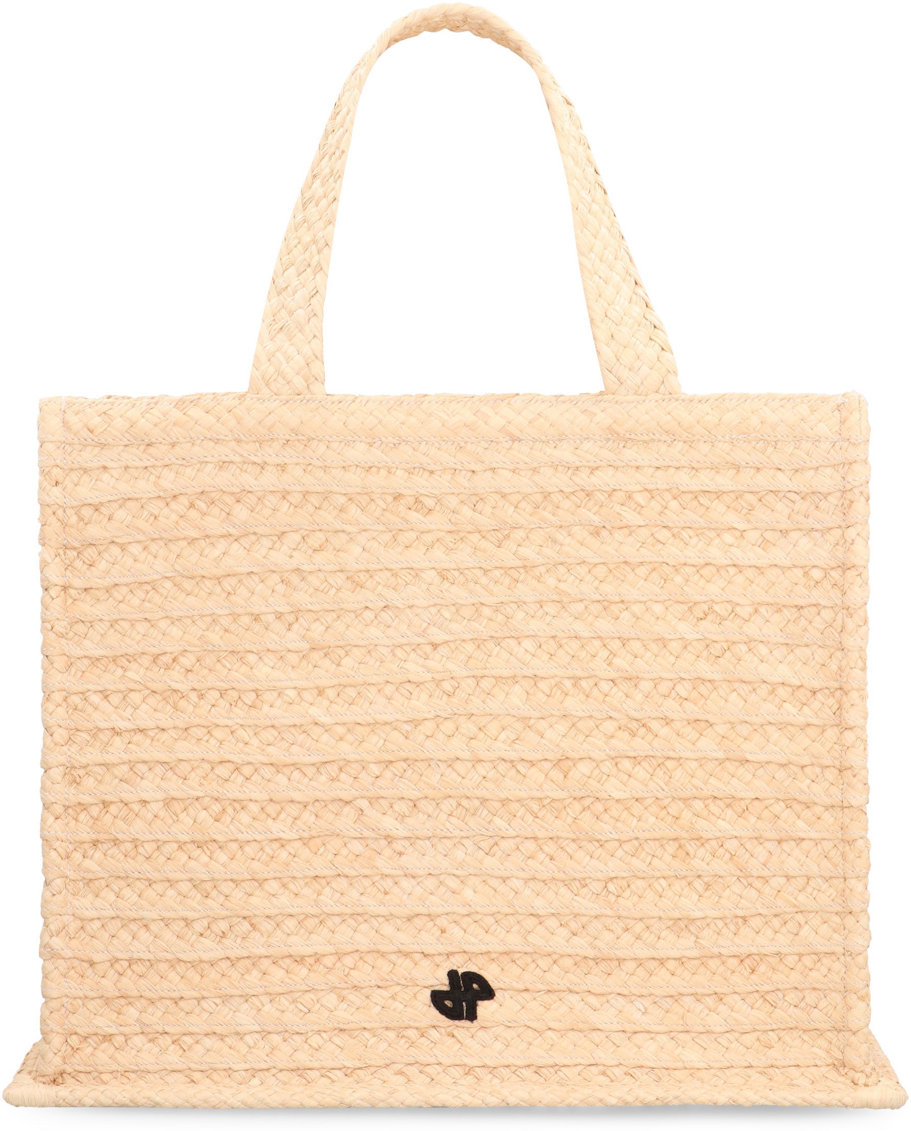 JP raffia tote bag