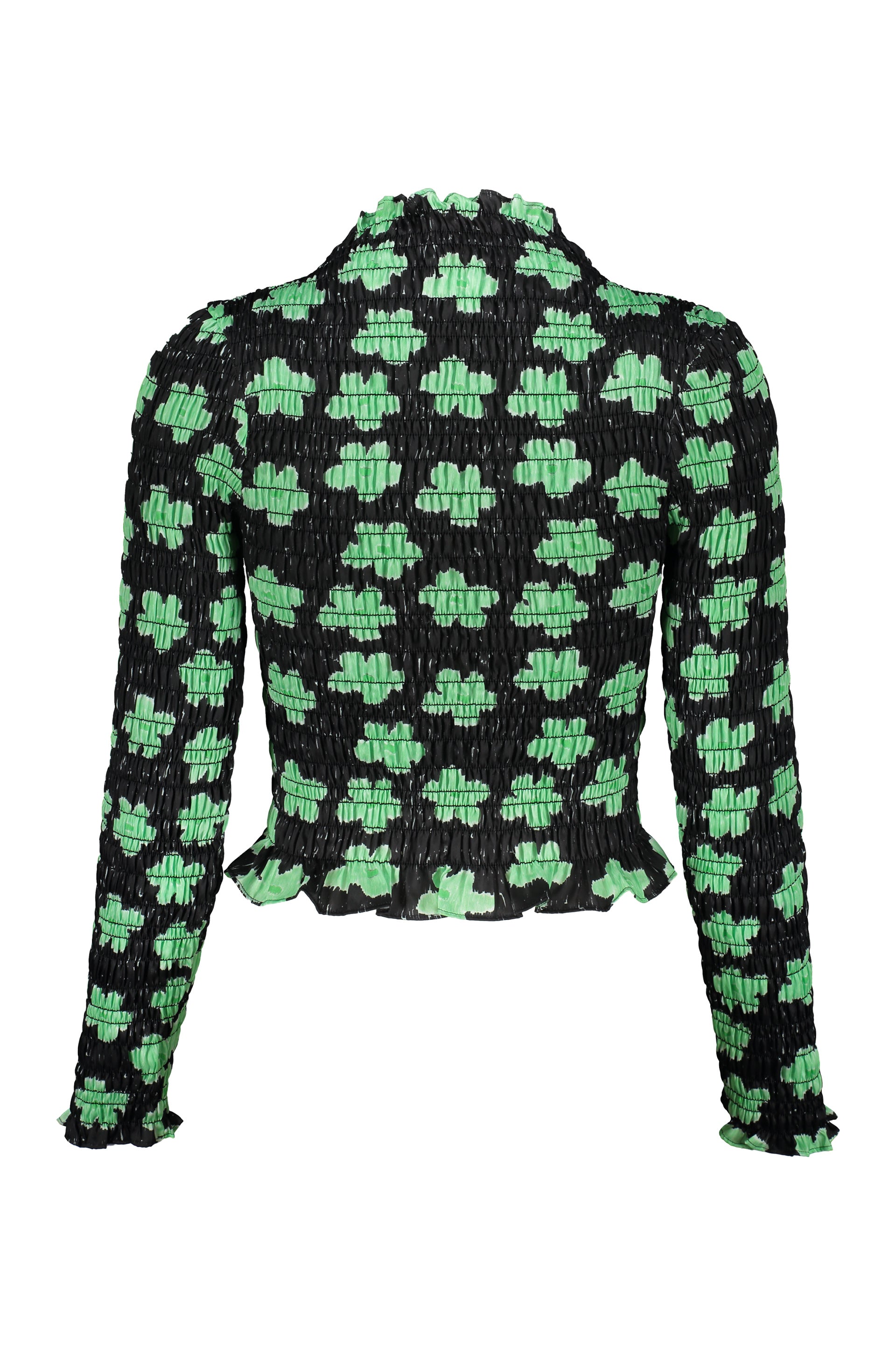 Printed long-sleeve top
