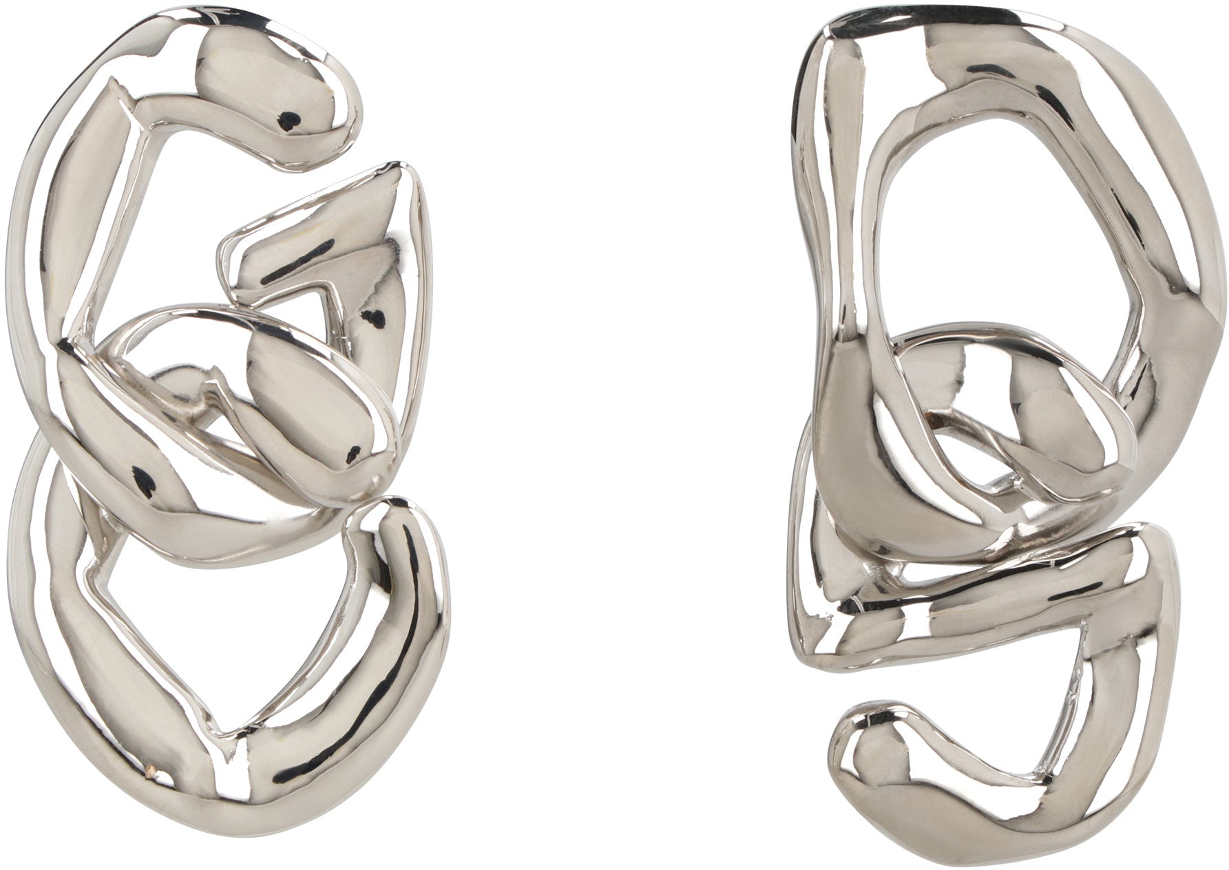 Maxi chain earrings with logo
