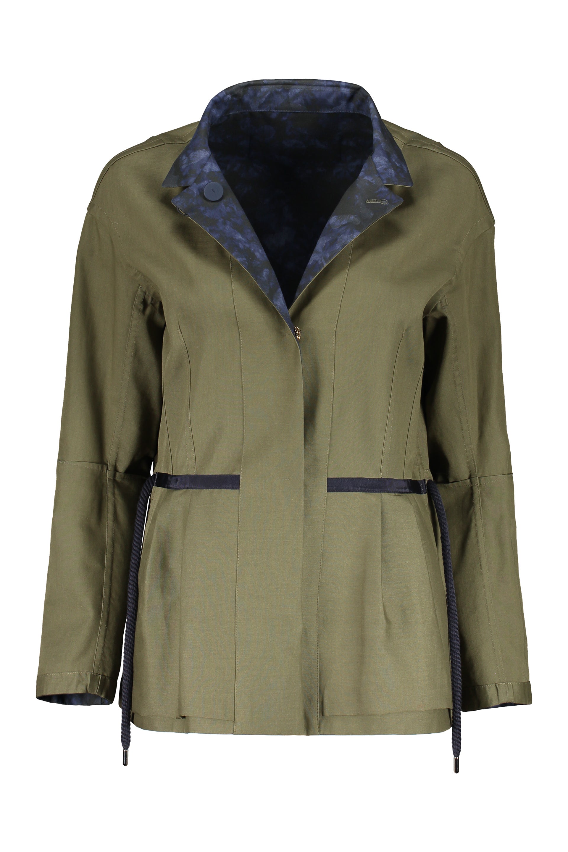 Button-front cotton jacket