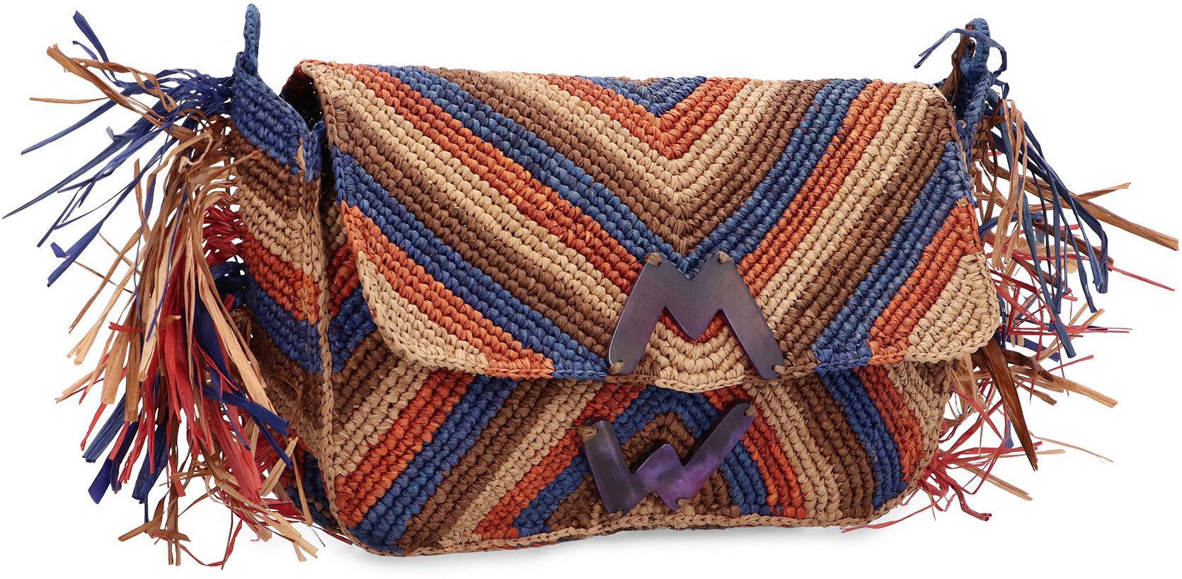 Raffia crossbody bag