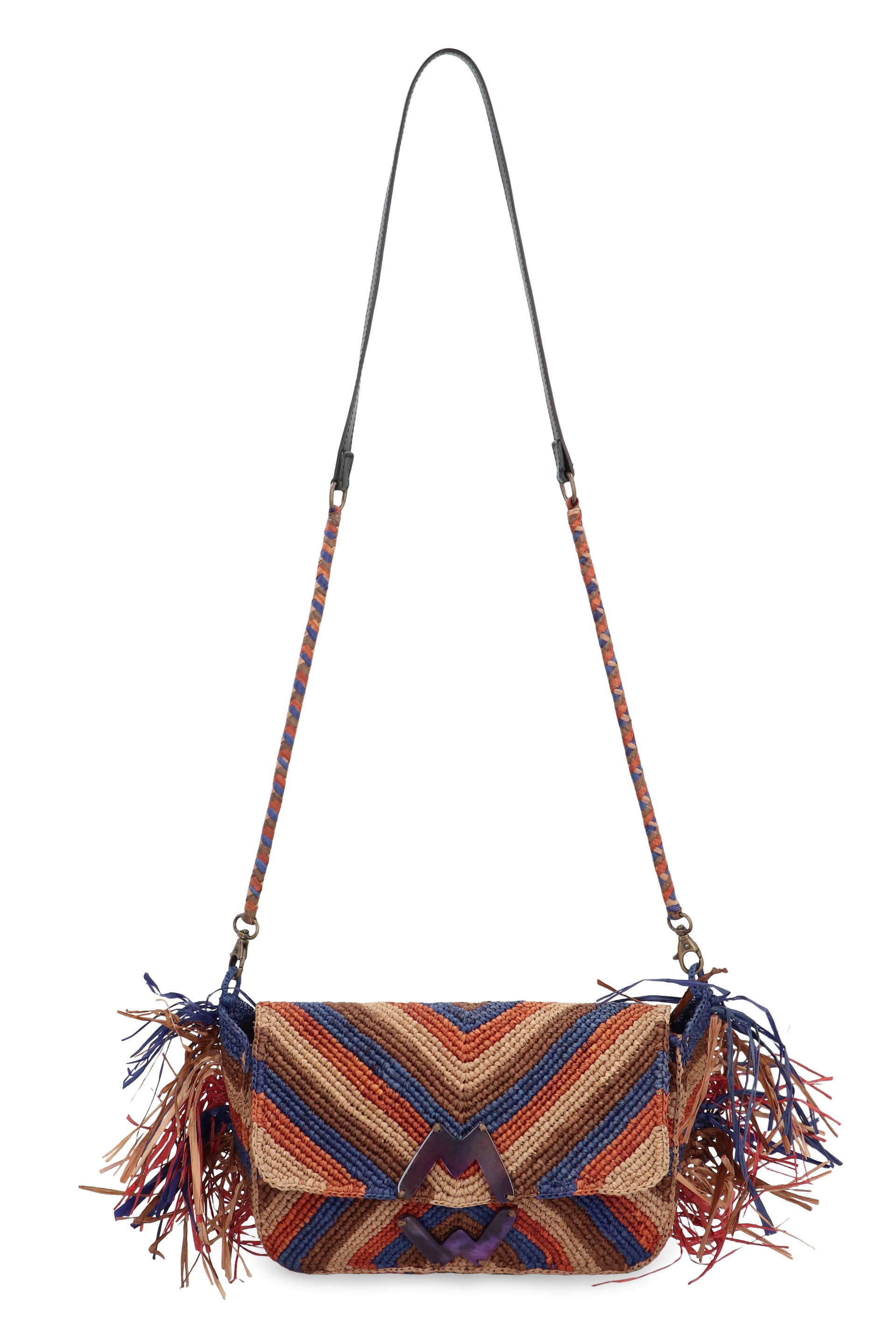 Raffia crossbody bag