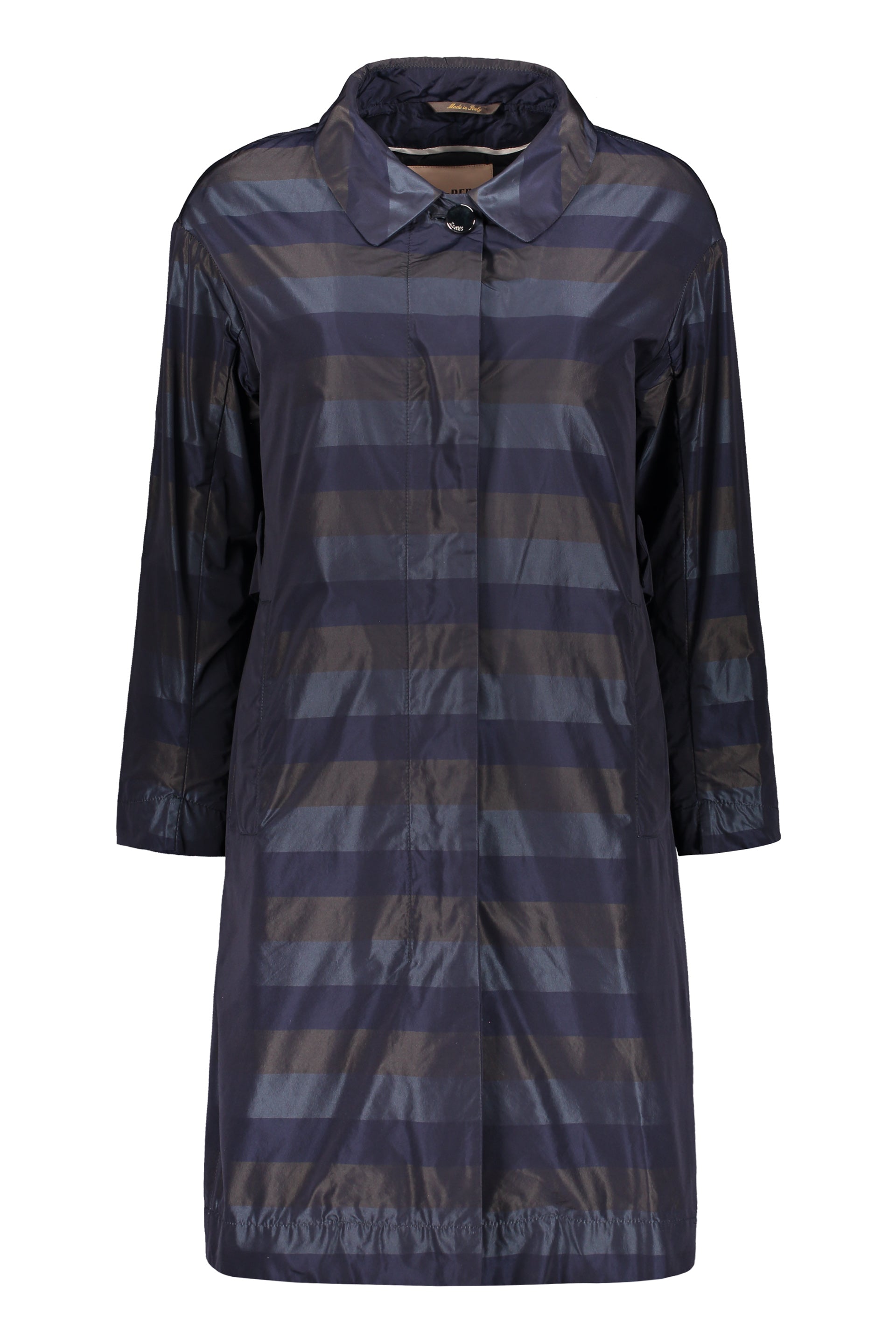 Techno fabric trench coat